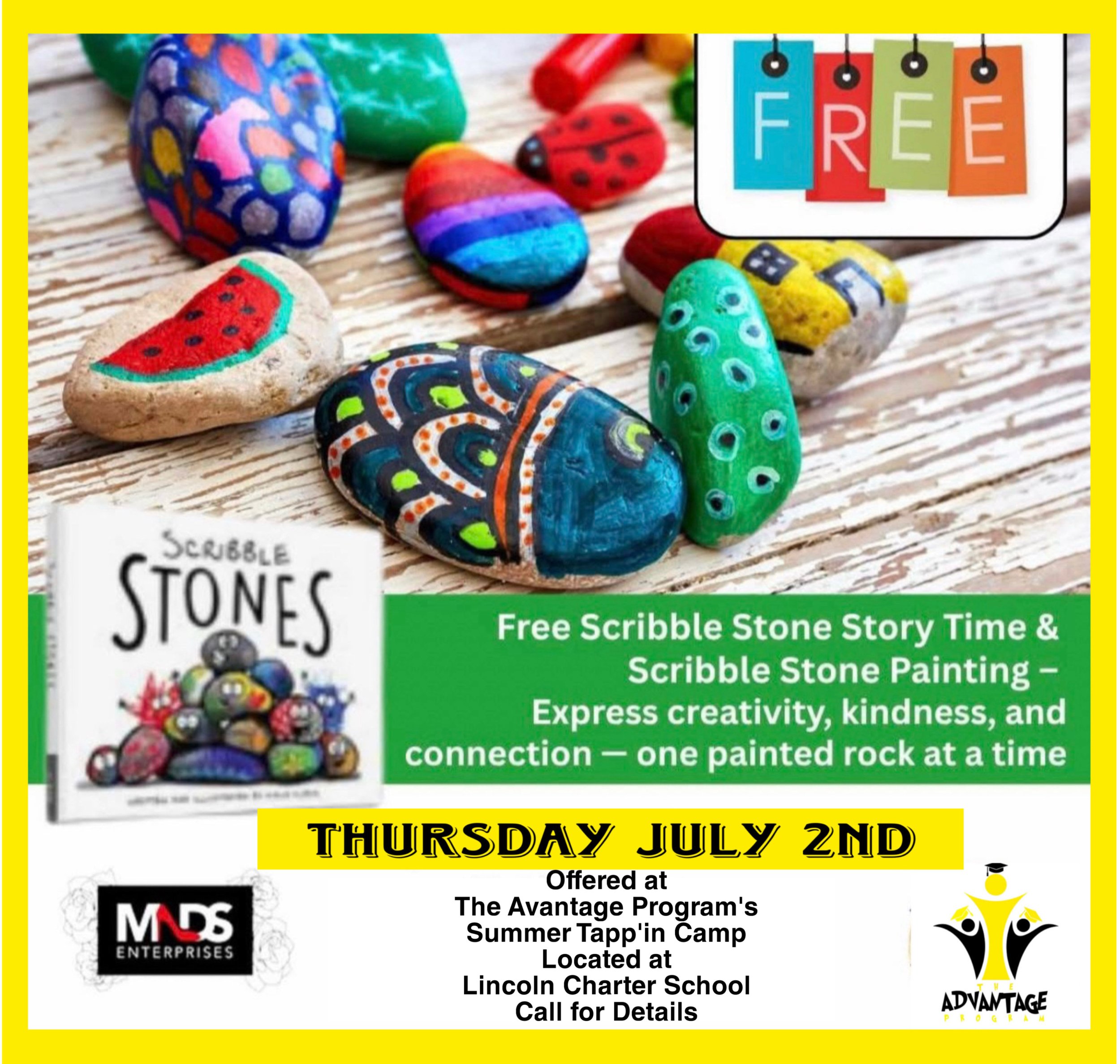 Scribble Stones at Tapp'in Summer Camp