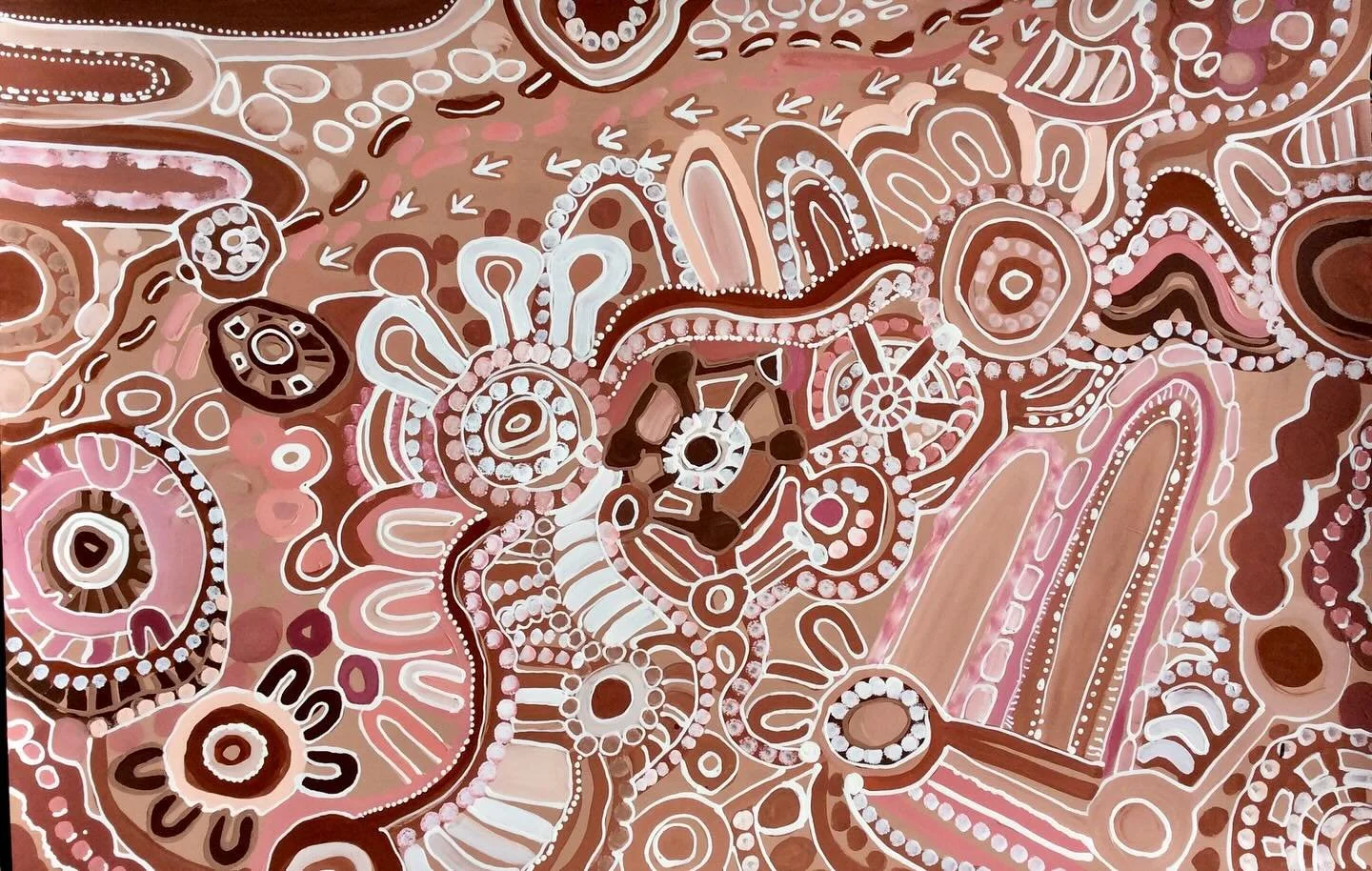 ‘Elements of Country’. Painted for @urbanroad_au and customers.  #collaboration #aboriginalartist #interior2you #wallart #interiordesign