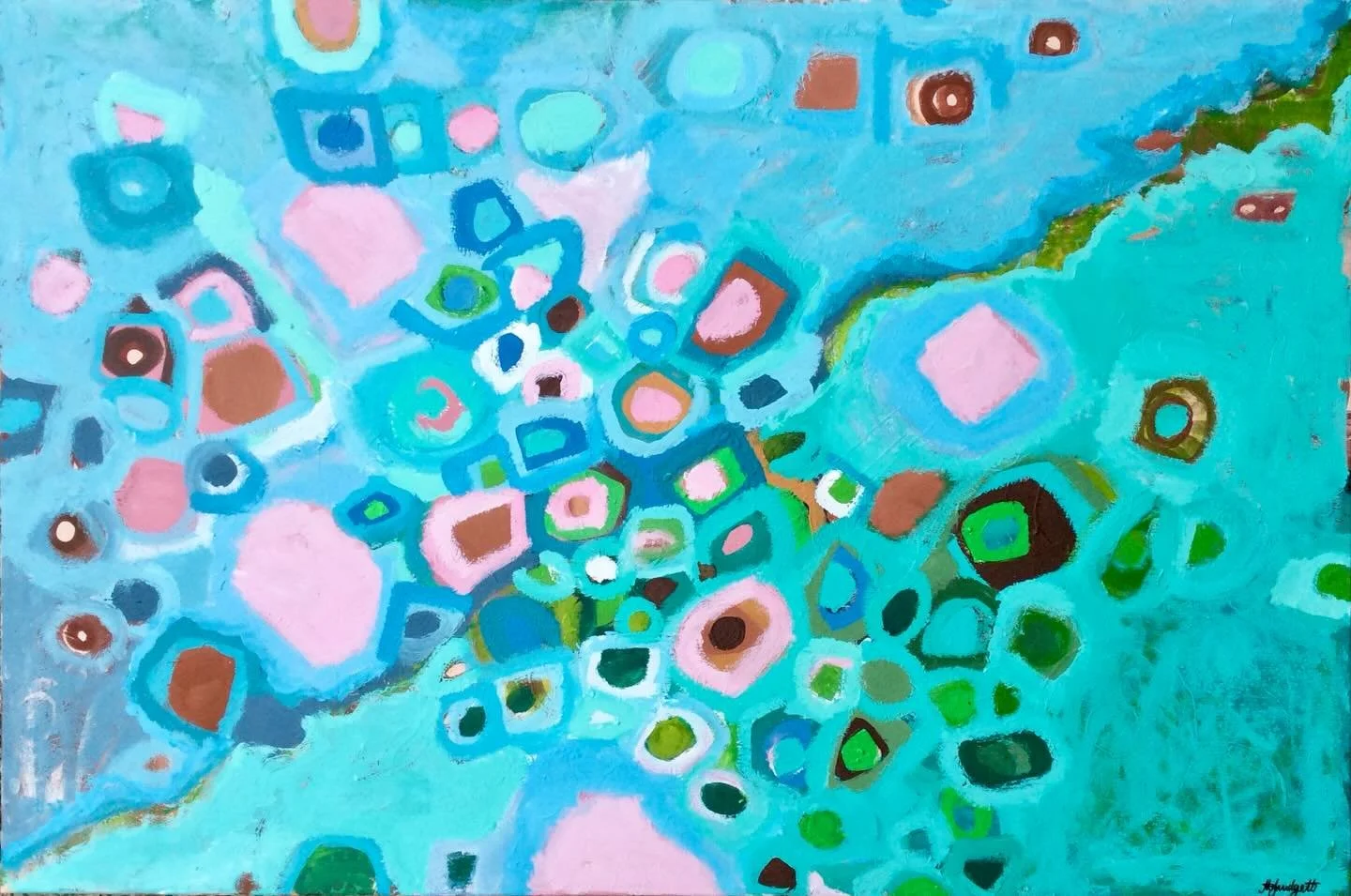 &lsquo;River Rocks&rsquo; - Sold to happy customer.

#river #artworks #artists #interiorart