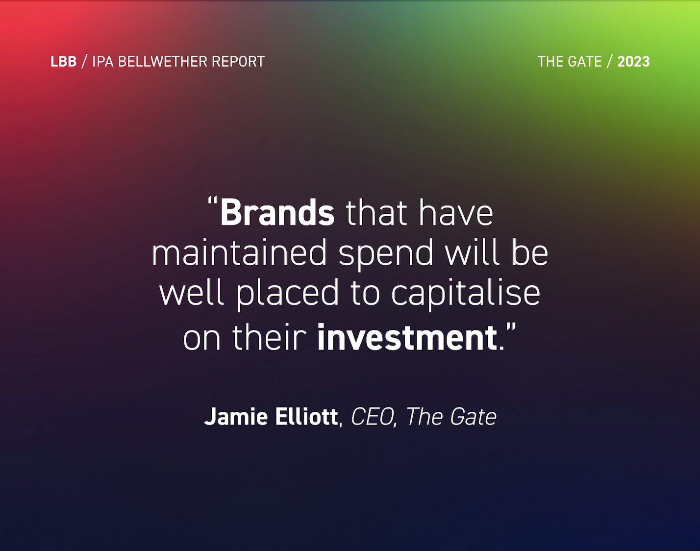 CEO, Jamie Elliott on the IPA Bellwether Report