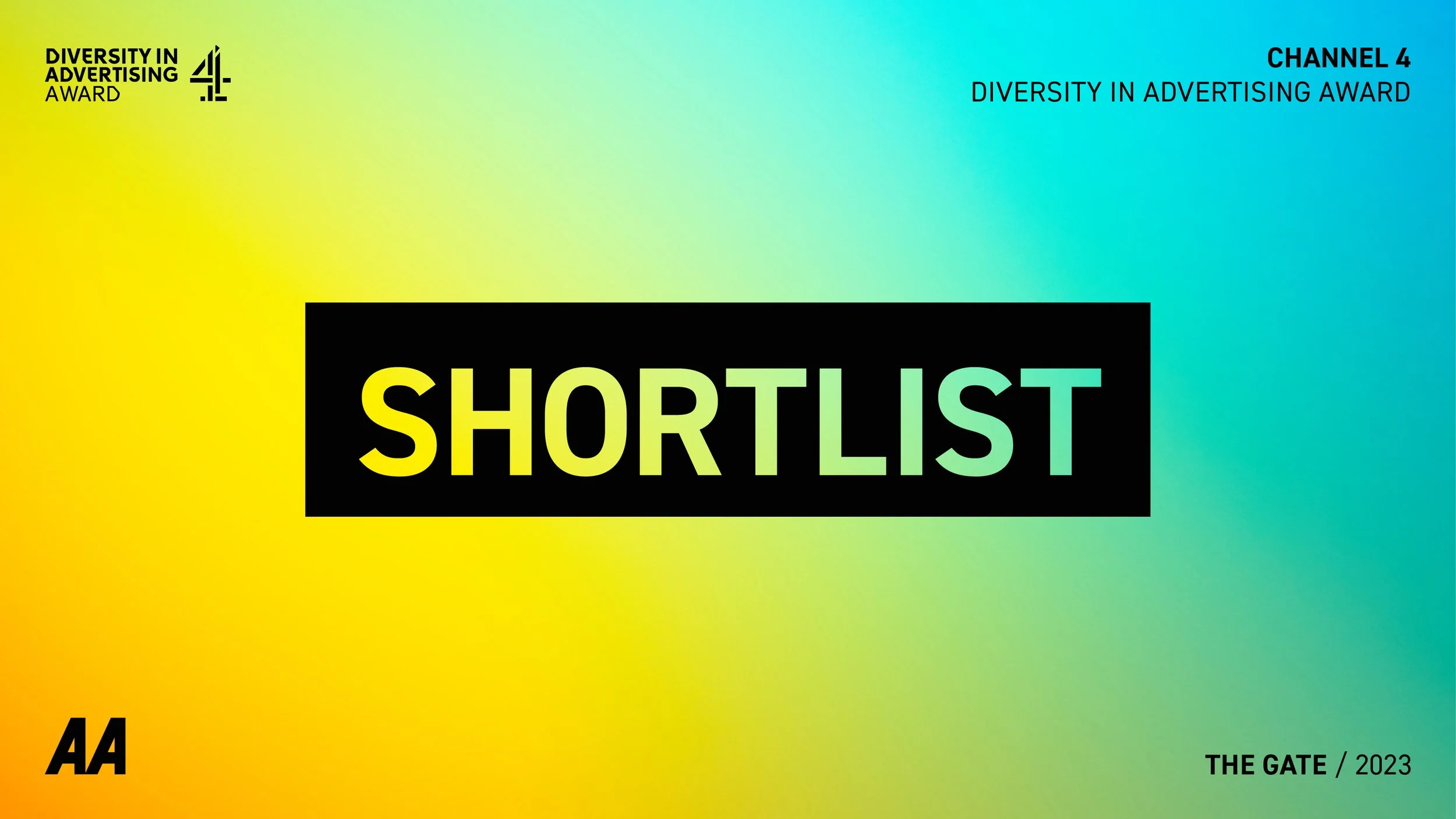The Gate shortlisted at Diversity in Advertising Award by Channel4 