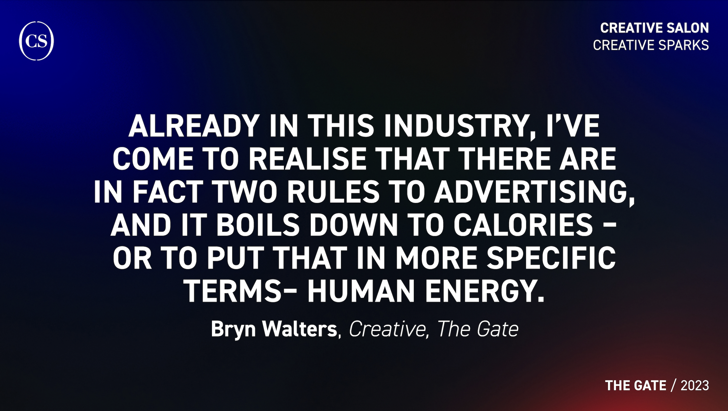 Creative, Bryn Walters on Creative Sparks for Creative Salon 