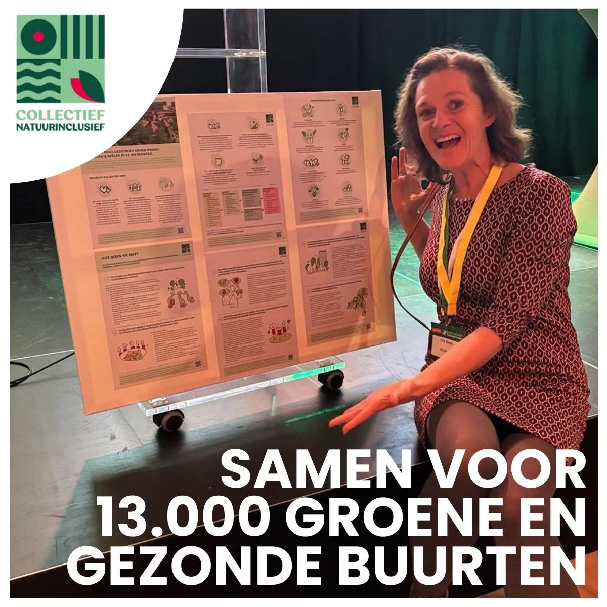 💪🏻🌱 𝗦𝗮𝗺𝗲𝗻 𝘃𝗼𝗼𝗿 𝟭𝟯.𝟬𝟬𝟬 𝗴𝗿𝗼𝗲𝗻𝗲 𝗲𝗻 𝗴𝗲𝘇𝗼𝗻𝗱𝗲 𝗯𝘂𝘂𝗿𝘁𝗲𝗻

Gisteren, tijdens de allereerste Natuurinclusief Manifestatie, tekenden 48 koplopers, waaronder Iris namens Stichting Struikroven, het Manifest groen wonen, beweg