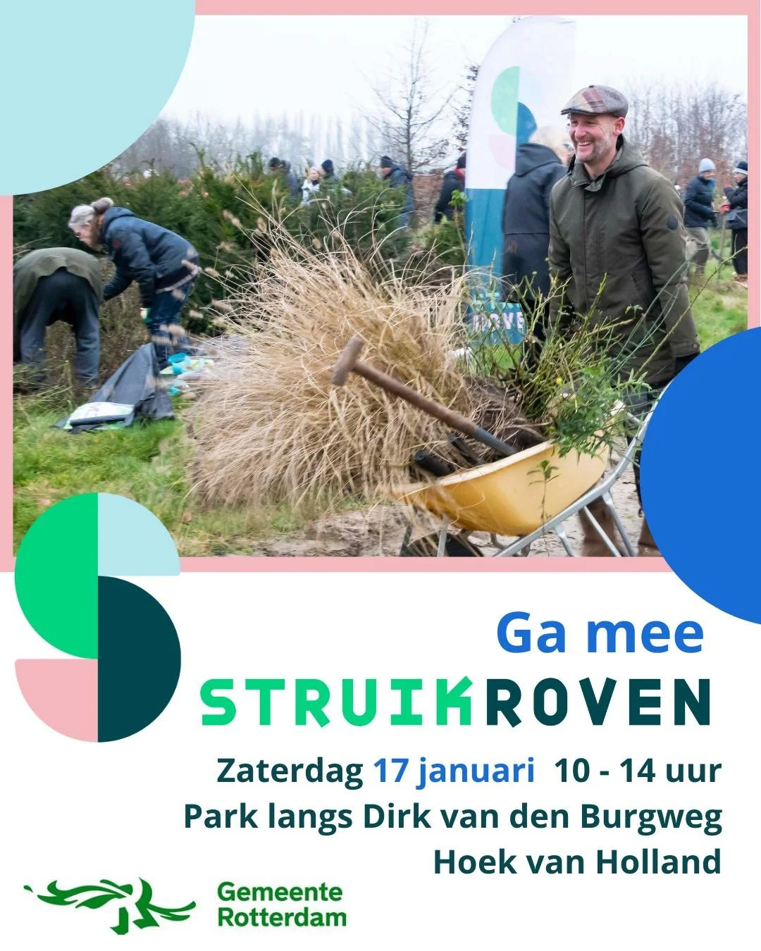 🪏🍃 𝗚𝗮 𝗷𝗲 𝗺𝗲𝗲 𝗦𝘁𝗿𝘂𝗶𝗸𝗿𝗼𝘃𝗲𝗻 𝗶𝗻 𝗲𝗲𝗻 𝗽𝗮𝗿𝗸?! 

Het park aan de Dirk van den Burgweg in Hoek van Holland wordt opnieuw ingericht met een grotere diversiteit aan mooie planten en struiken zodat het een nog fijnere plek wordt voor