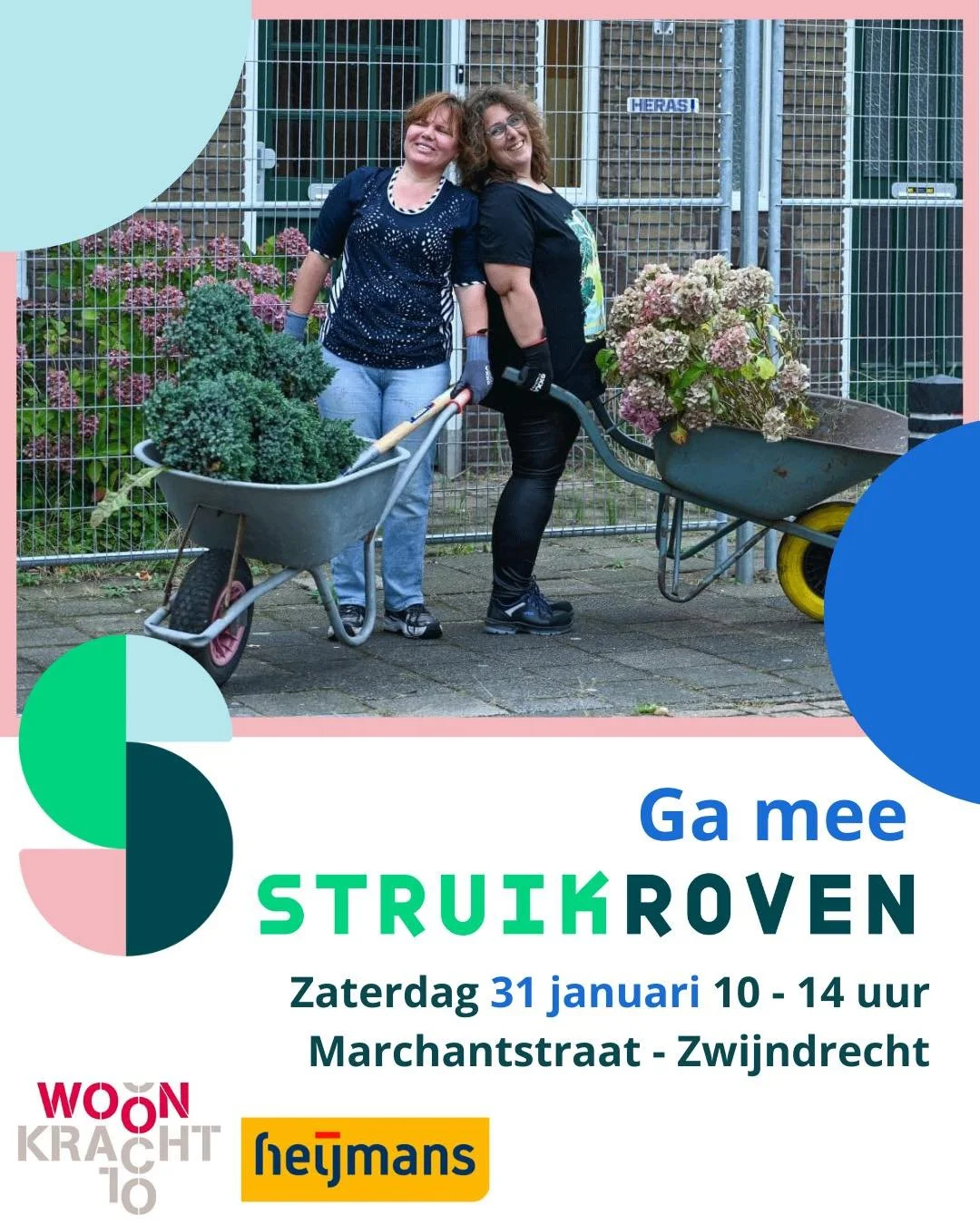 𝗞𝗼𝗺 𝗷𝗲 𝘇𝗮𝘁𝗲𝗿𝗱𝗮𝗴 𝗦𝘁𝗿𝘂𝗶𝗸𝗿𝗼𝘃𝗲𝗻 𝗶𝗻 𝗭𝘄𝗶𝗷𝗻𝗱𝗿𝗲𝗰𝗵𝘁?

De woningen aan de Marchantstraat en Nolensstraat maken binnenkort plaats voor mooie nieuwbouw. Dat betekent helaas ook wat overlast voor de buurt. Maar&hellip; we make