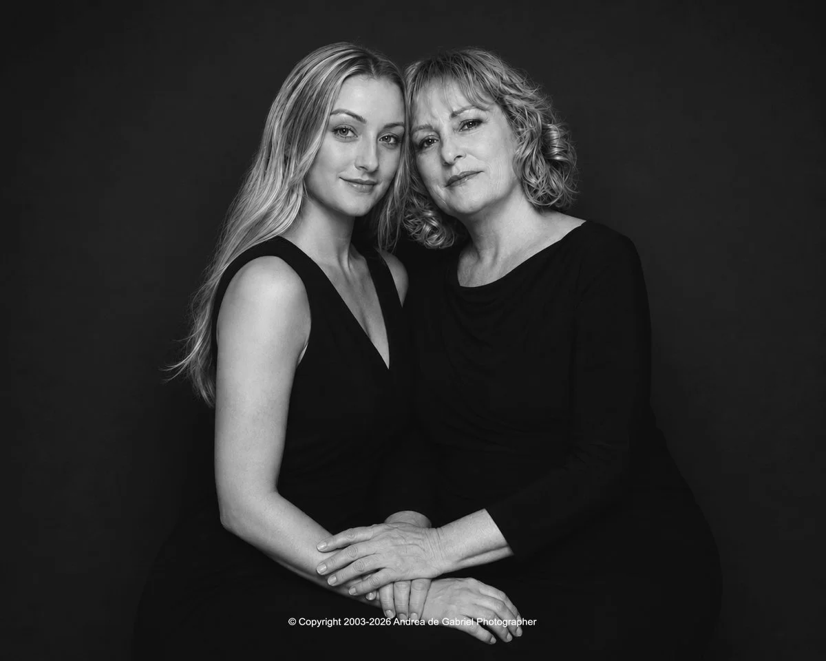 Mother and adult children portrait photographed in the studio, welcoming families from Plymouth, Devon and Cornwall.