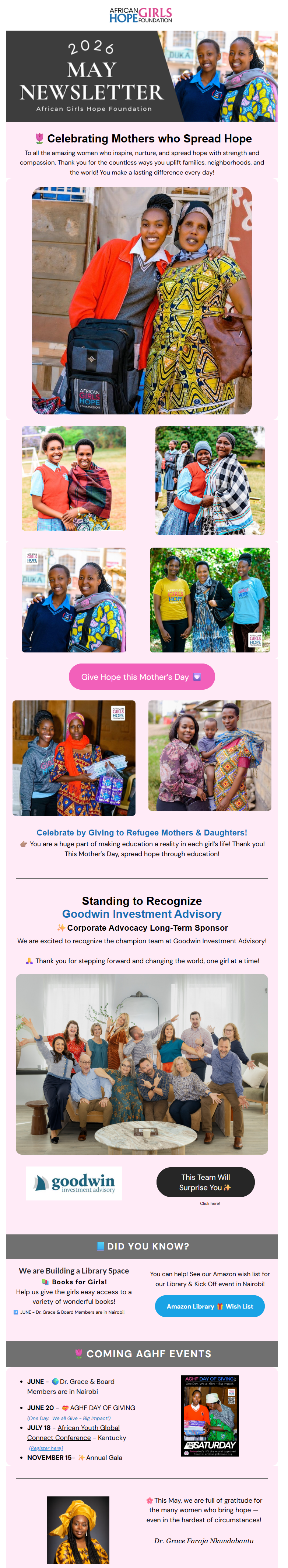 African mothers who spread hope.