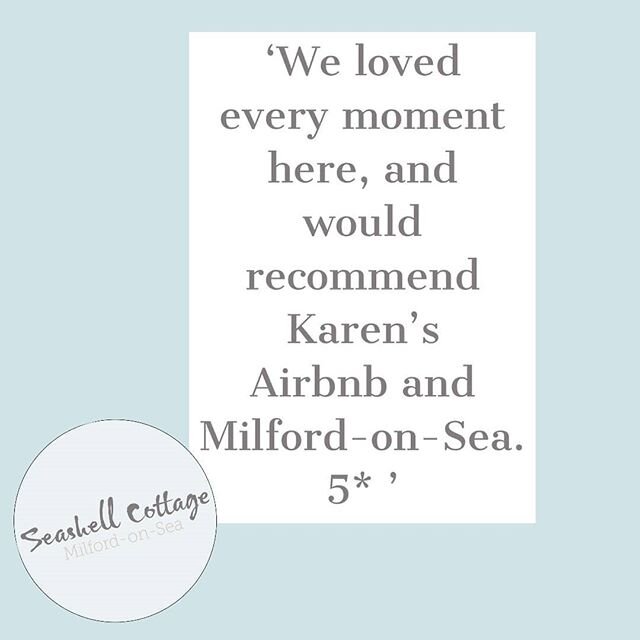 Another review from a recent guest to our holiday cottage in Milford-on-Sea.
.
If you would like more information on the cottage visit our website in bio, we are also on Airbnb. Search for Seashell cottage milford on sea.
.
.
.
.
.
.
#accommodationne