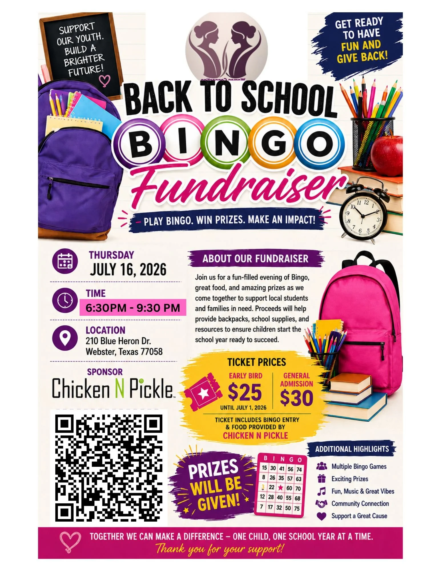 Women Connection Inc Back to School Fundraiser