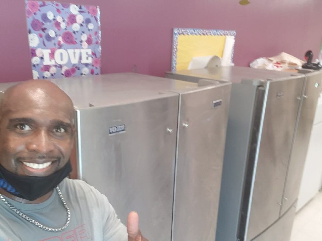 Refrigerator for teacher's lounge-Sept 2021