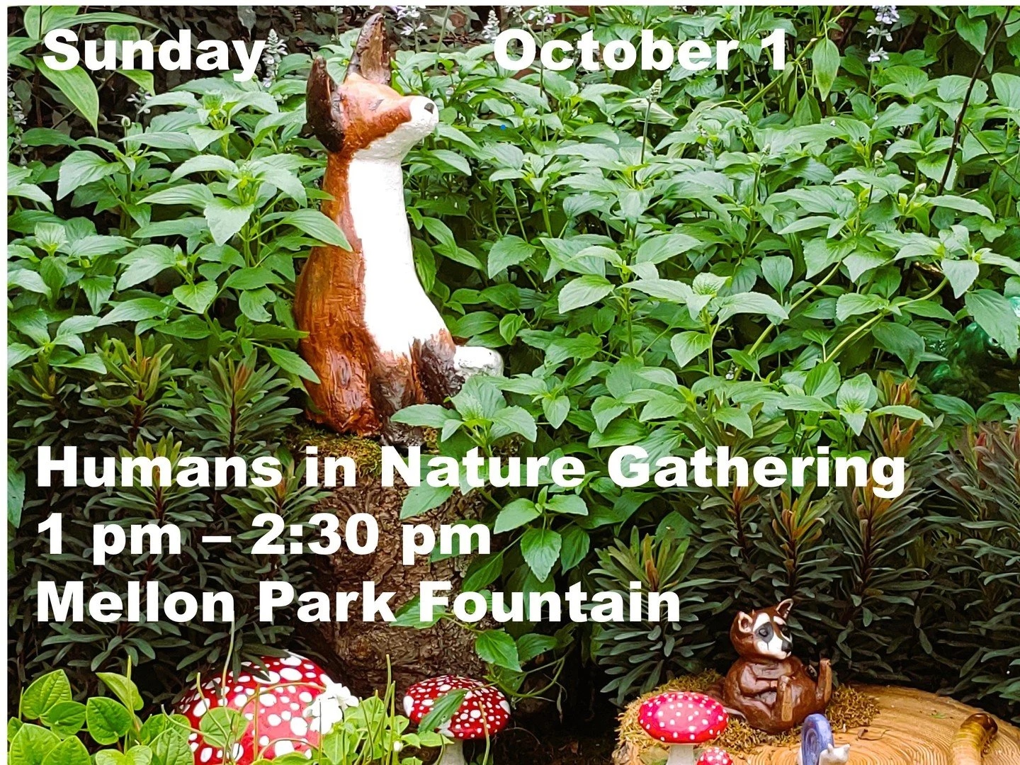 Join me for free ongoing gatherings at Mellon Park in Shadyside for discussion, Qi Gong, and meditation exercises, as well as communication with trees, plants, stones and animals!
We will practice communication techniques with Nature, share our findi