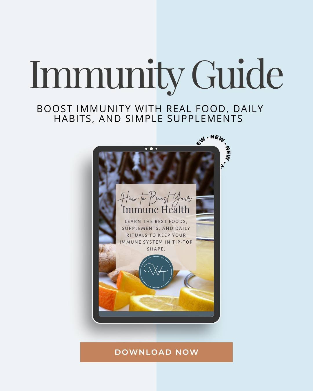 If your house feels like a revolving door of coughs and colds right now, you're not alone. 💛

That&rsquo;s exactly why I created the Immune Health Guide, a simple, mom-friendly resource to help you feel more equipped when this season hits.

Inside, 