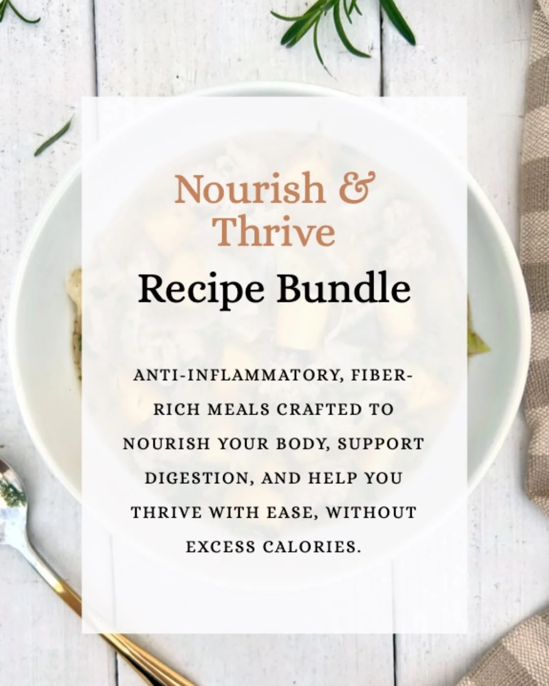 Winter is the season for warm, nourishing meals. ❄️

These anti-inflammatory recipes are crafted to support your body + digestion without excess calories.
✔️ Fiber for stable blood sugar
✔️ Protein to keep you satisfied
✔️ Seasonal produce your gut l