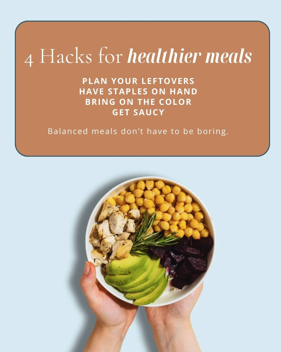 If dinner feels chaotic most nights, here are a few healthy hacks that make mealtime so much easier in our house: ⬇️

1. PLAN FOR LEFTOVERS🥘: 3x - 4x each recipe you cook! You'll have lots of leftovers in the fridge or freezer for those nights when 