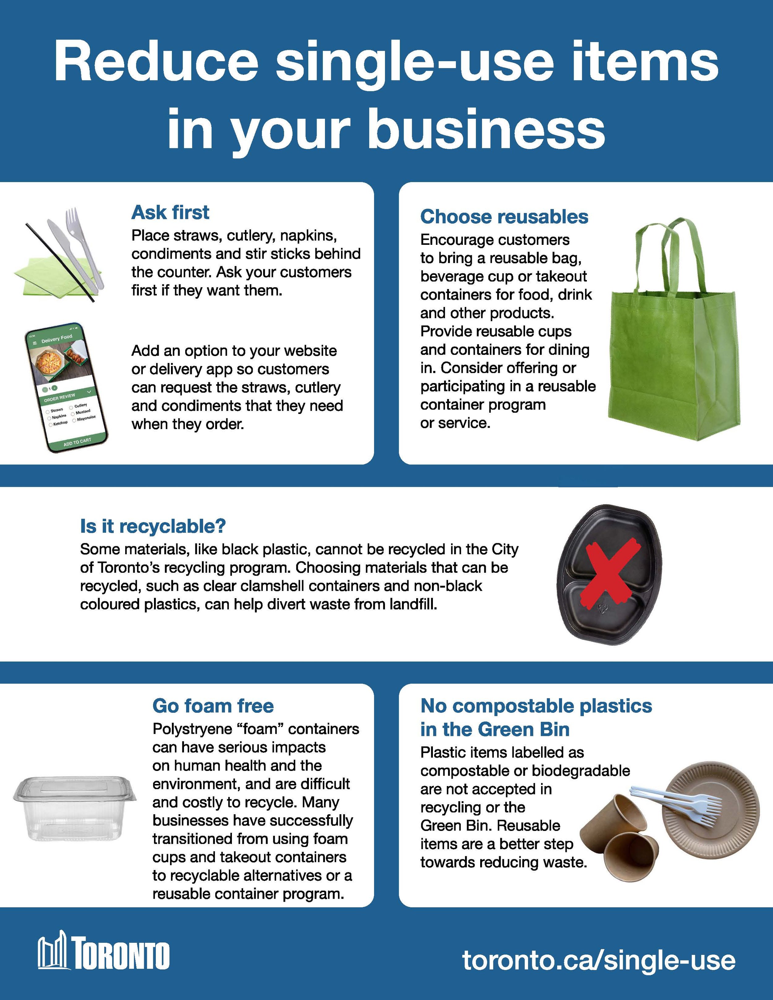 Reduce single-use items in your business