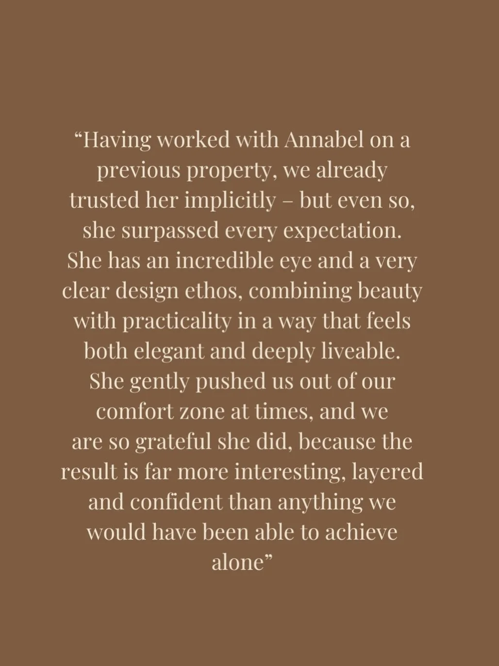 Three testimonials from recent clients. It&rsquo;s incredibly rewarding to know we&rsquo;ve helped people create a home that not only meets but exceeds their expectations, and brings them daily joy.

#interiordesign #interiordesigner #interiors