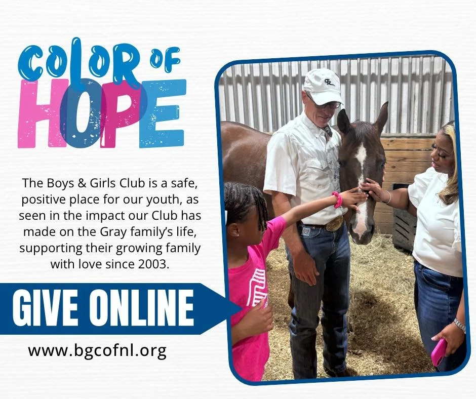 This season reminds us we are for the safe spaces, learning moments, and caring mentors that shape our kids every day.
Your support of Color of Hope helps us keep those moments growing. 💙
👉 bgcofnl.org/spread-joy
