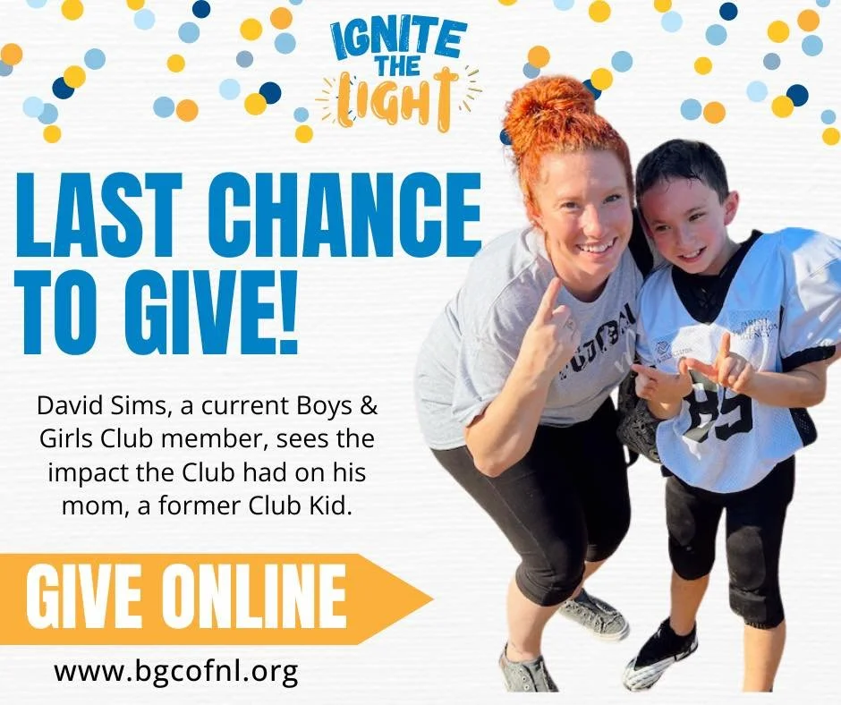 ✨ Last chance to make a difference this year! Your gift helps ignite confidence, character and opportunity for kids just like David.

Give today at www.bgcofnl.org/spread-joy 💙