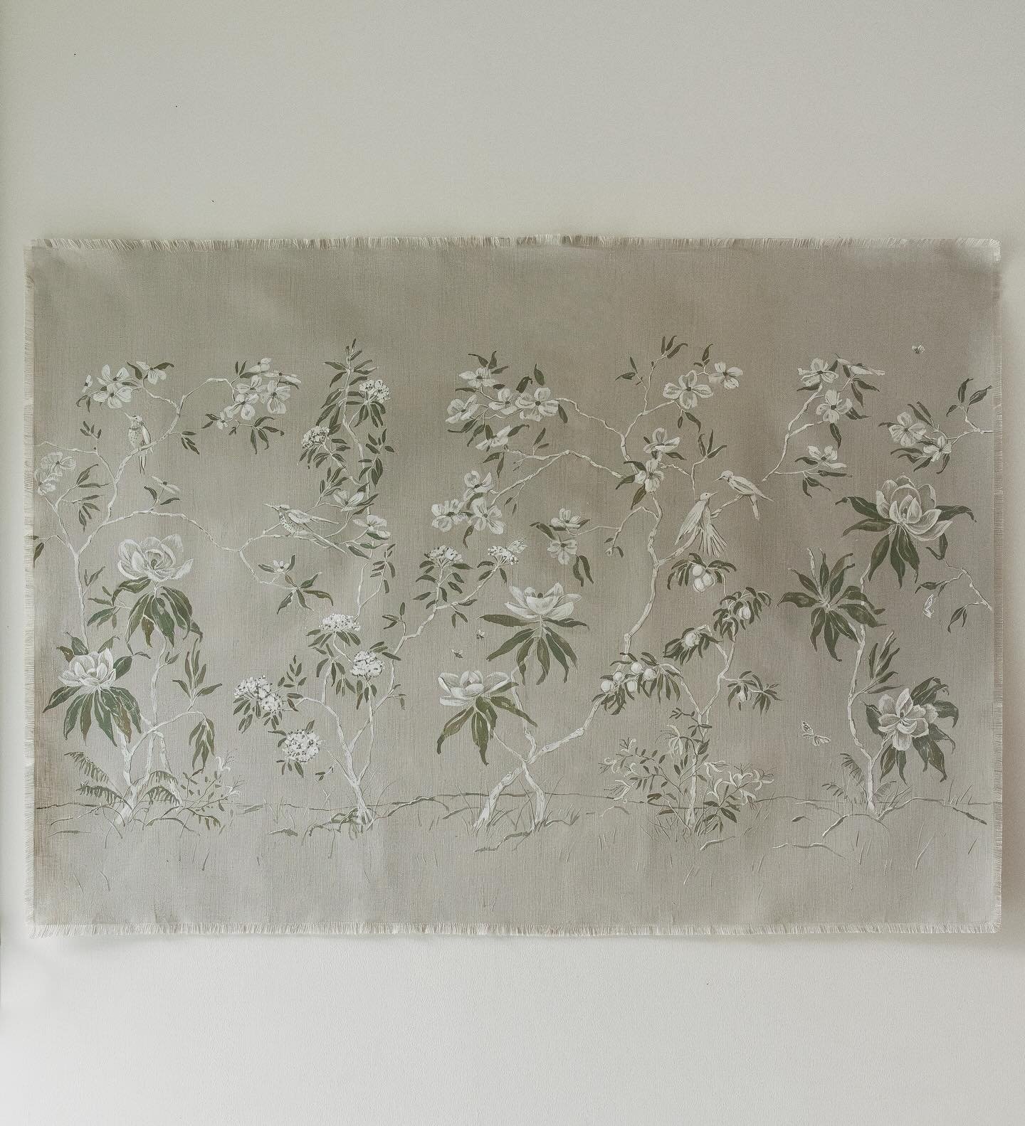 Southern Chinoiserie No.5 is now available. 

Approximately 4&rsquo;x3&rsquo; mixed media on raw linen. Link in bio to collect.