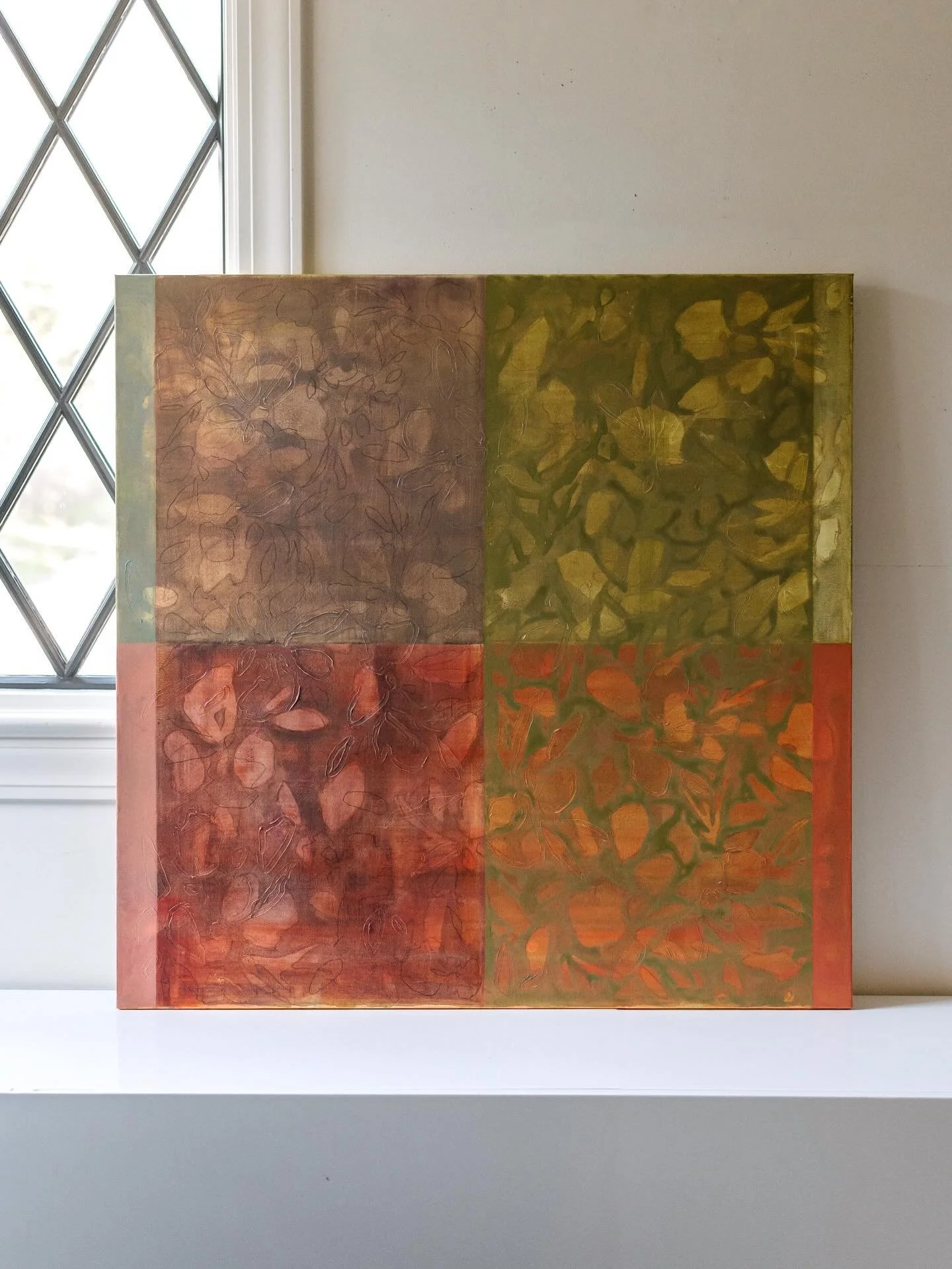 &ldquo;Grounded in Technicolor&rdquo;

I loved every moment of painting this piece. Each new layer brought about an exciting combination of line and color that felt grounded, yet electric. 

Available now. Link in bio.