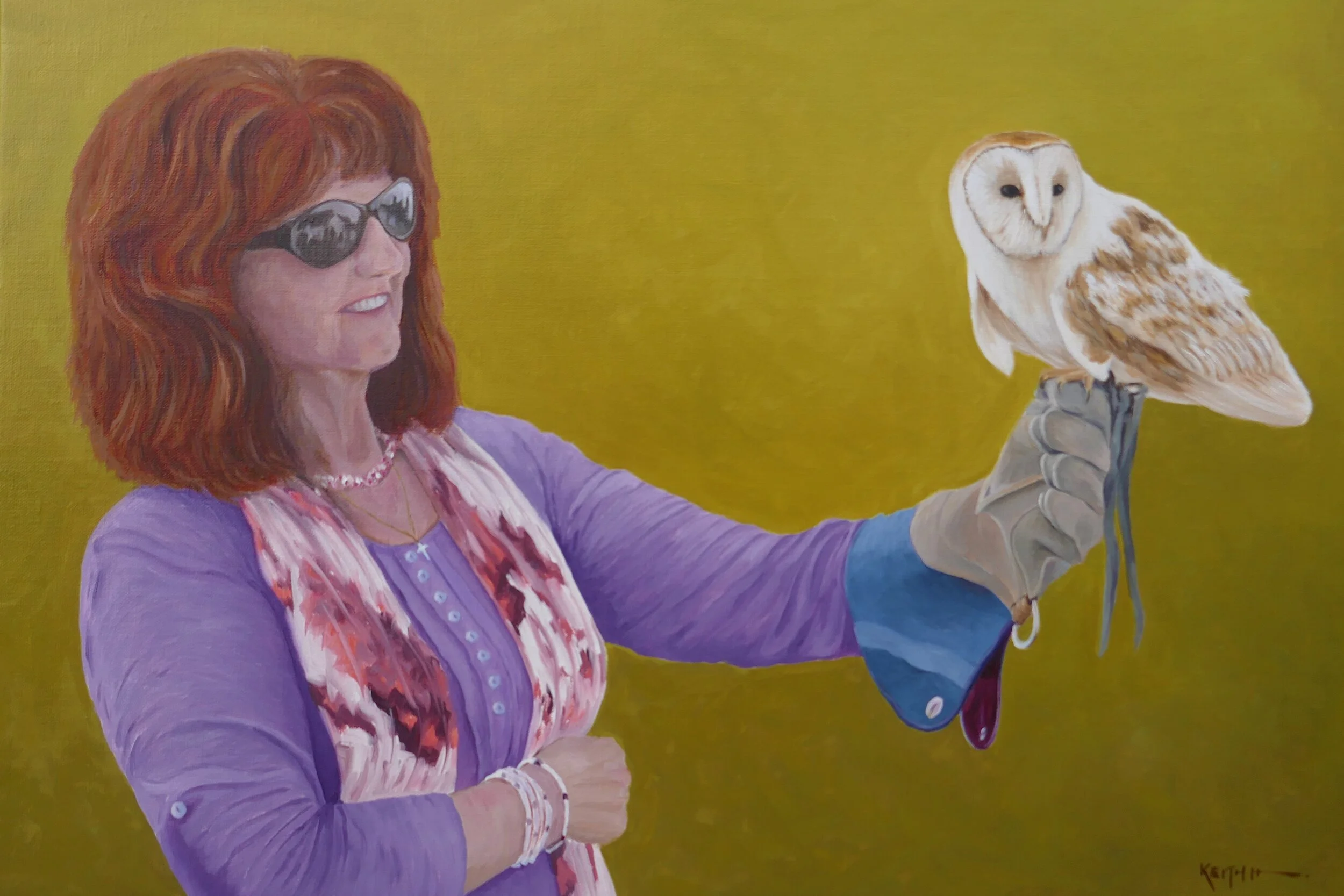 Julie with Barn Owl