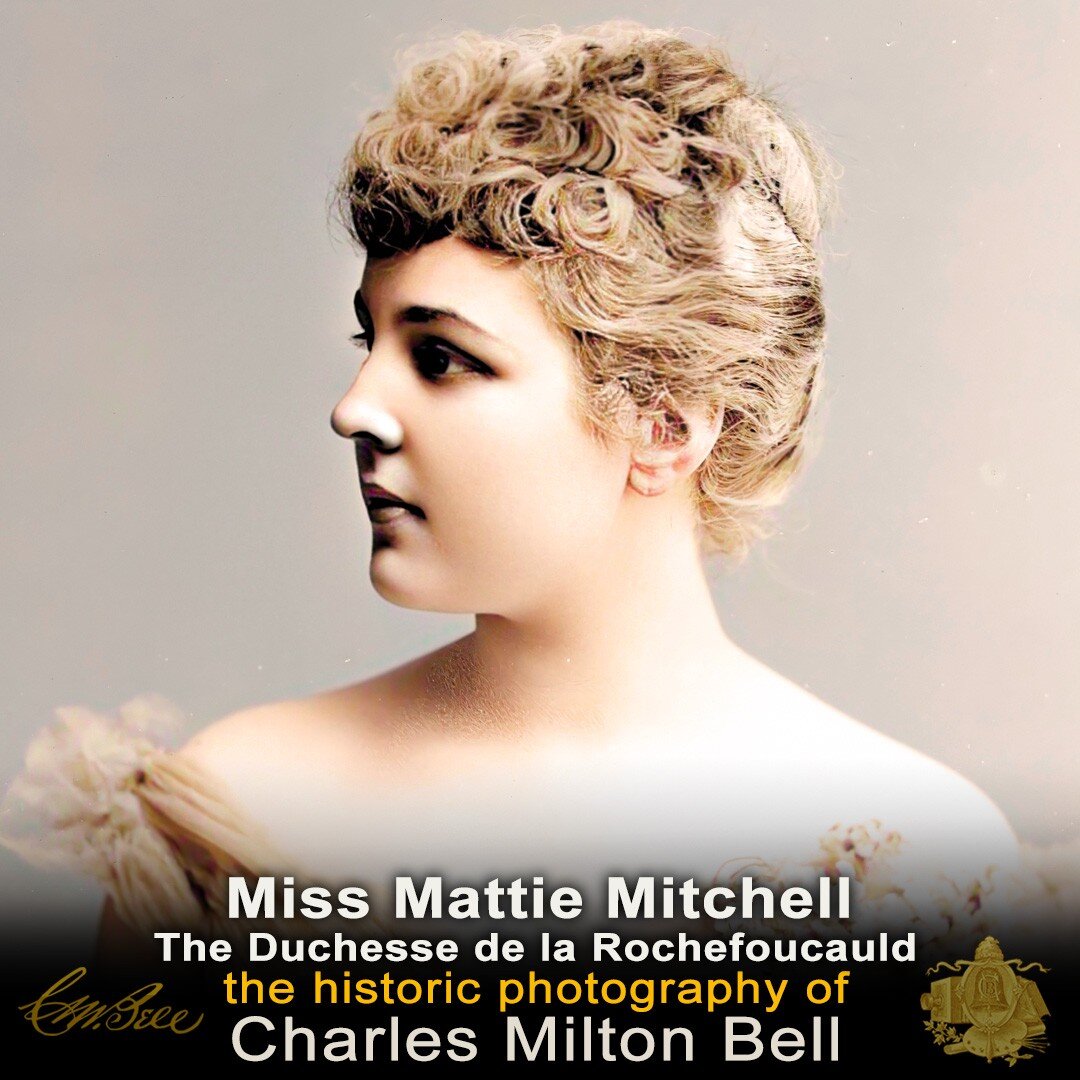 Miss Mattie Mitchell was the daughter of Oregon Senator John H. Mitchell.  She would marry Fran&ccedil;ois XVI Alfred Gaston, 5th Duc de La Rochefoucauld.  Her title would becoome The Duchesse de la Rochefoucauld.  She died in Paris, February 21, 193