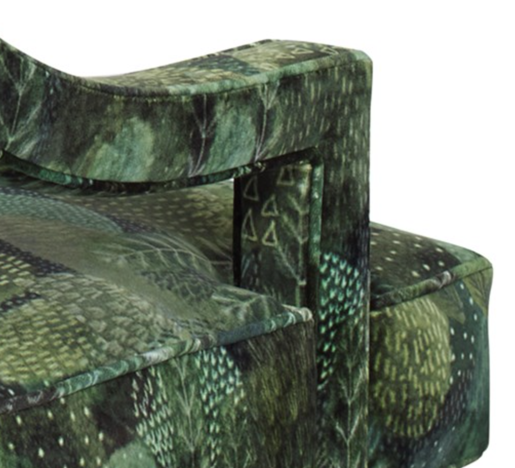  green upholstered chair, pattern, cleaning, velvet 