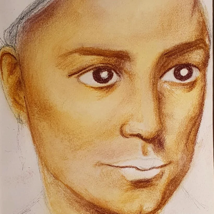 Close up of chalk study