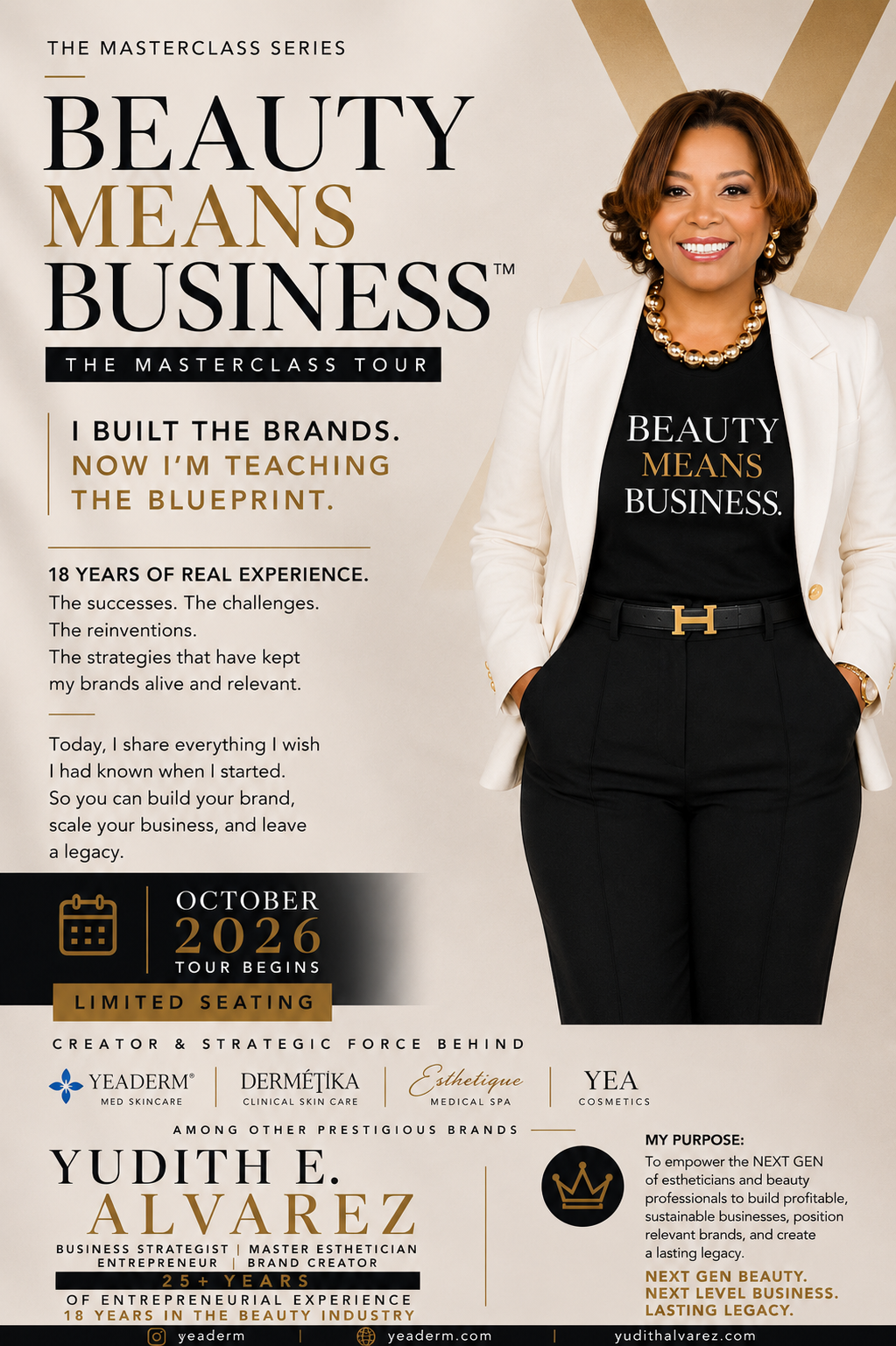 Beauty means Business: MasterClass. October 5th, 2026