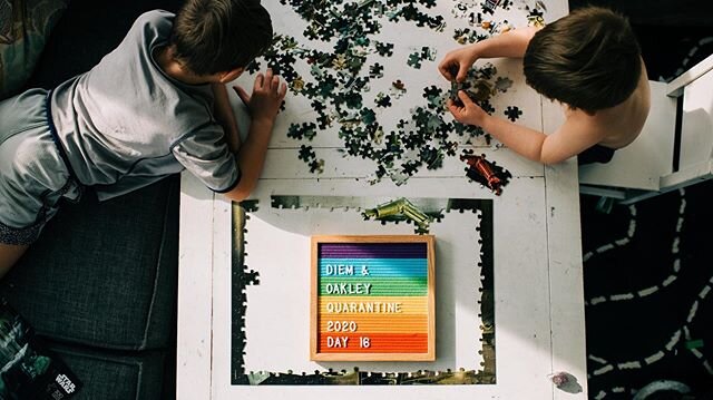 We are still here puzzling our lives away. How is everyone doing? If you need to unload feel free to comment or private message me. We are all in this together. 
#inthistogether #quarantinelife #puzzlesofinstagram #puzzlesarefun #chicagophotographer 
