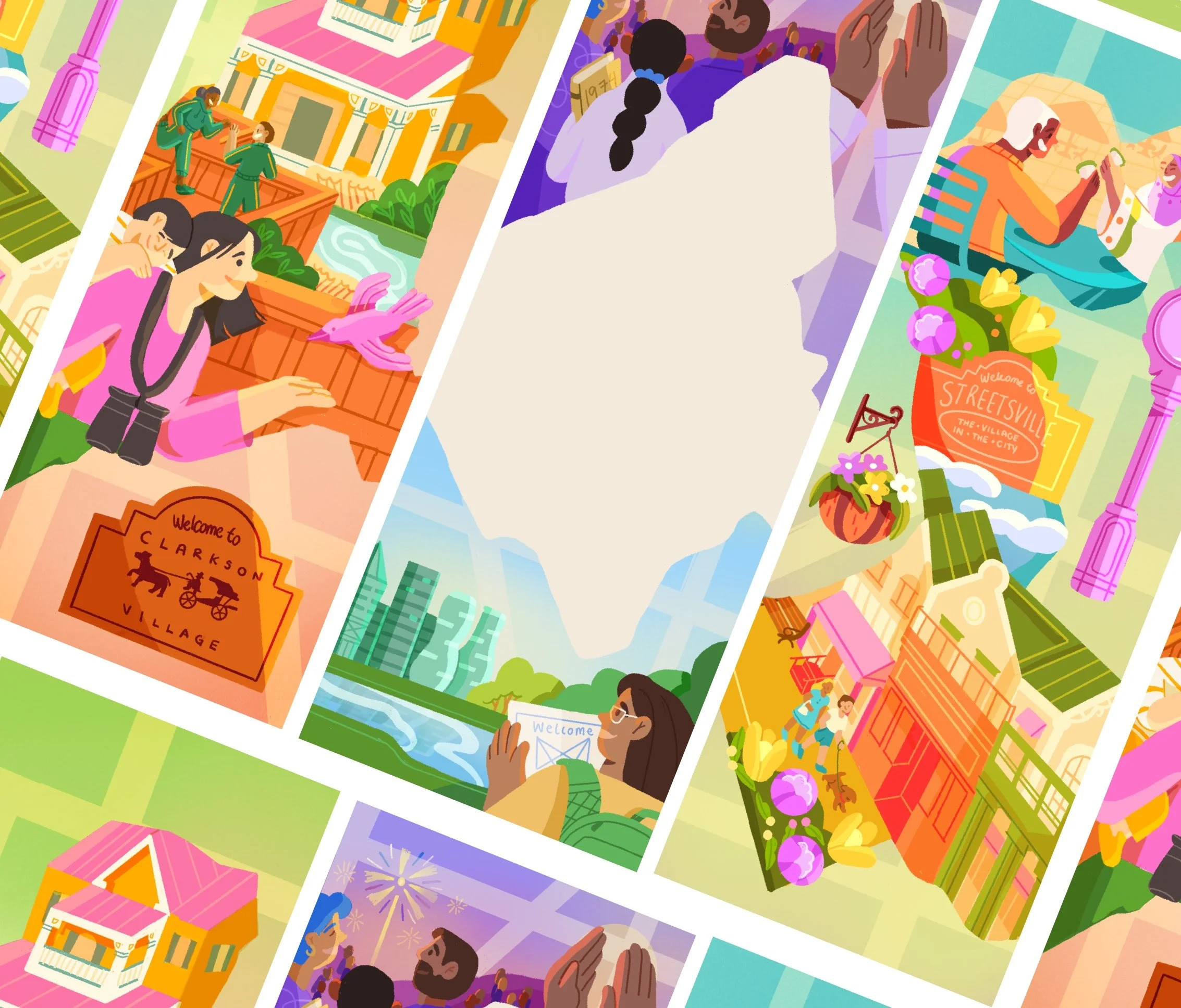 Among 5 local artists, I was asked to create an artwork proposal to celebrate Mississauga's 50th anniversary. The artwork was not selected, this was still a lovely way to pay homage to my childhood city. 