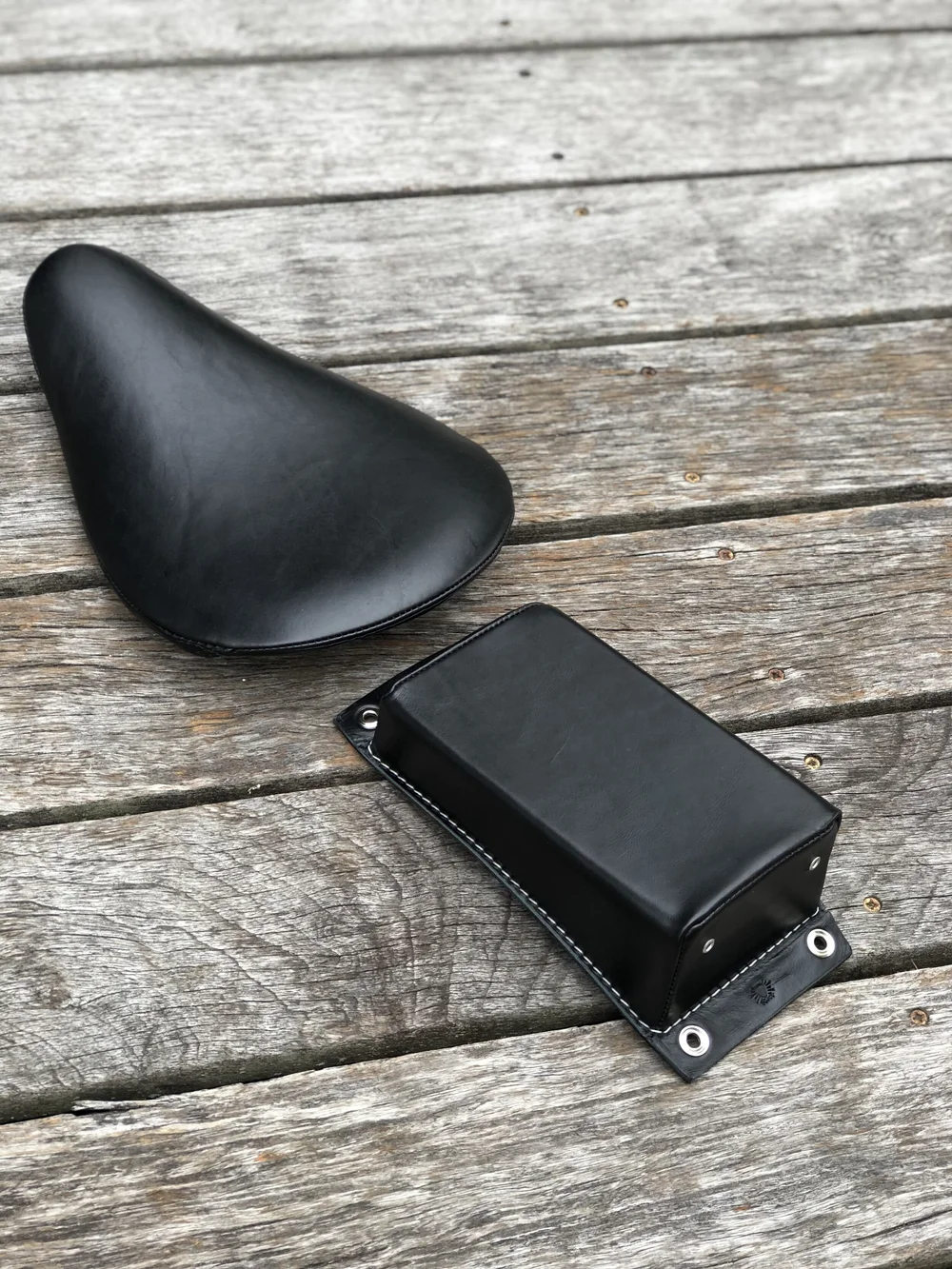 1” Solo Seat and Pillion Pad - Smooth — River Seat Company