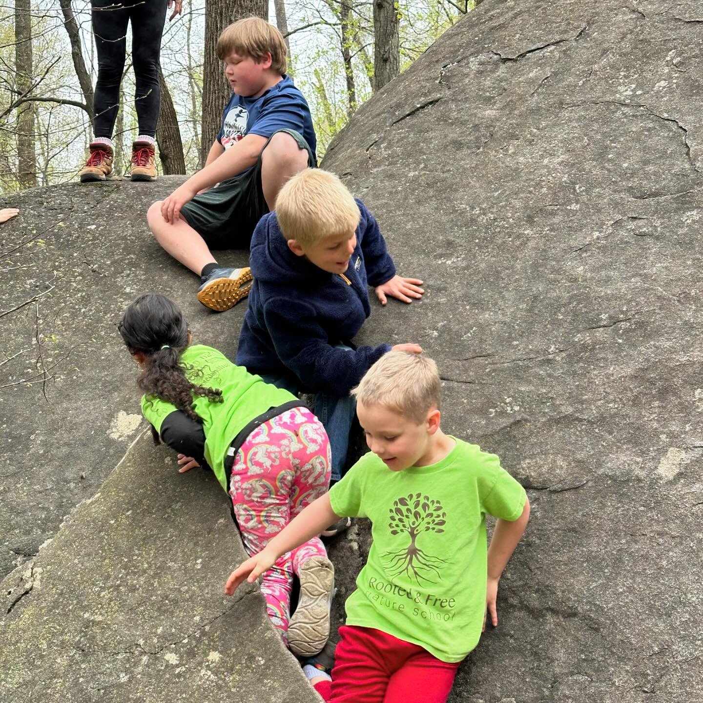 (1/2) Today we got to spend time at one of our favorite places - Buzzard&rsquo;s Rock! We left right away to spend as much time there as possible, and had fun moving along the paths that are much greener than they were during our last trip there this