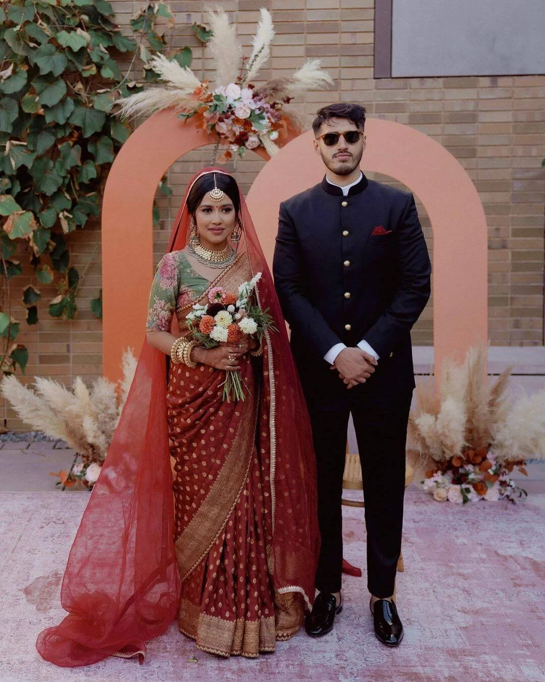 A couple during their Nikah Ceremony at Carroll Hall