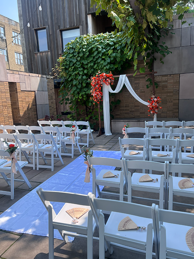 Carroll Hall East Courtyard Archway Wedding in Brooklyn