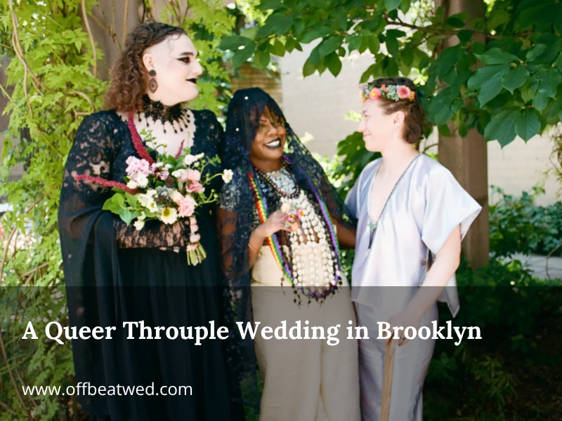 A Queer Throuple Wedding in Brooklyn at Carroll Hall