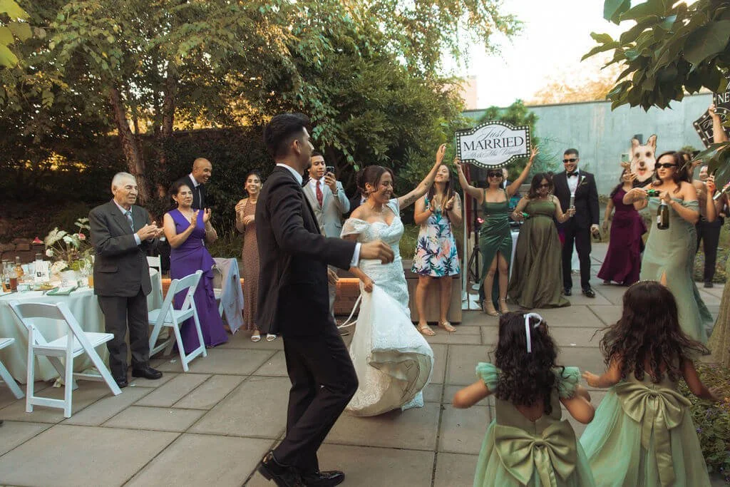 Carroll Hall Garden Brooklyn Outdoor Wedding Party