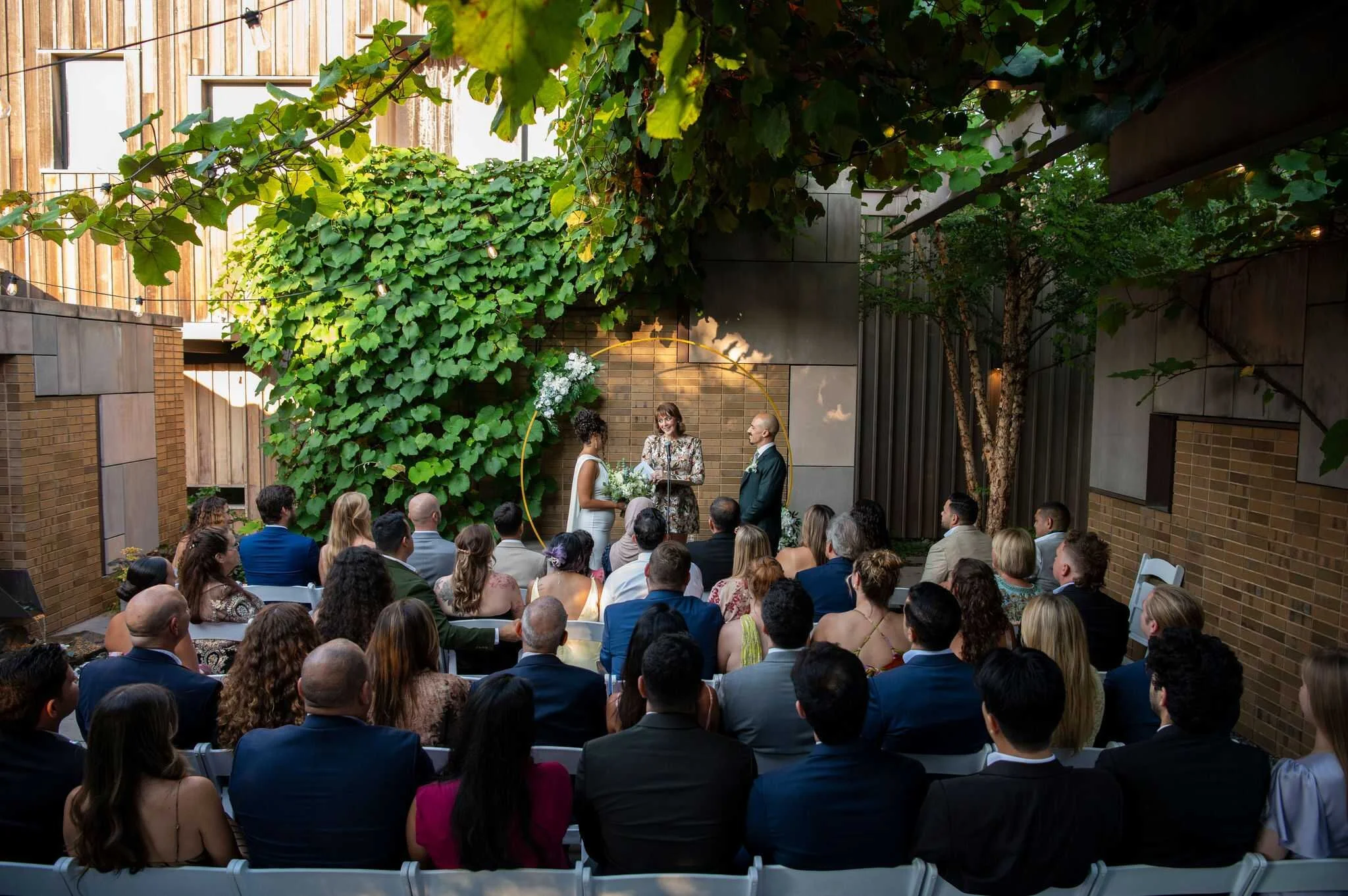 Carroll Hall: An outdoor garden wedding venue in Brooklyn, NY 