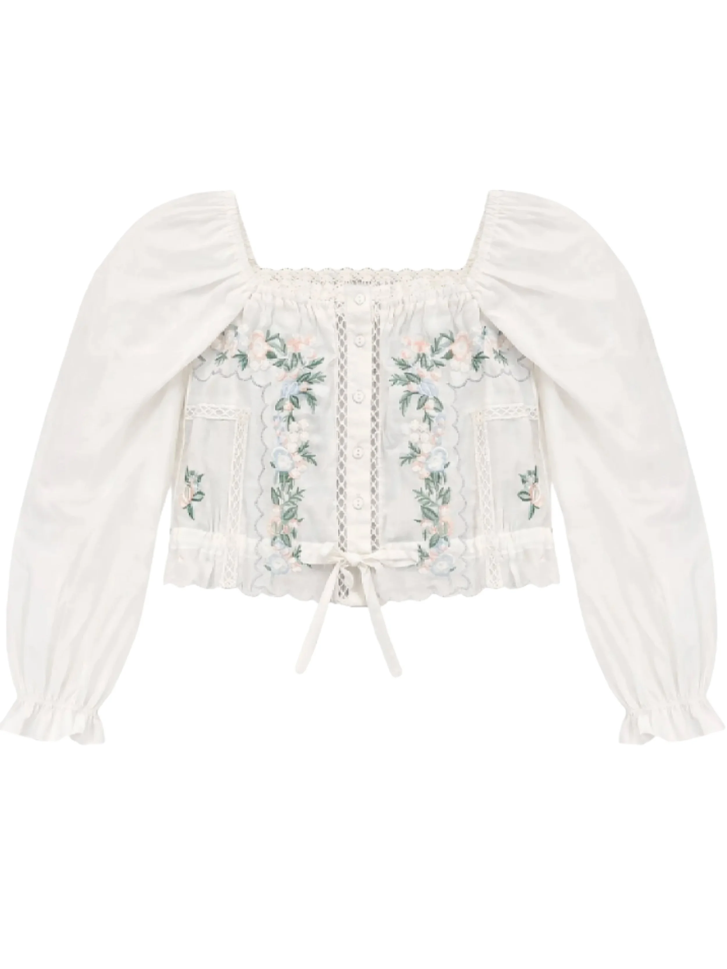Square neckline 