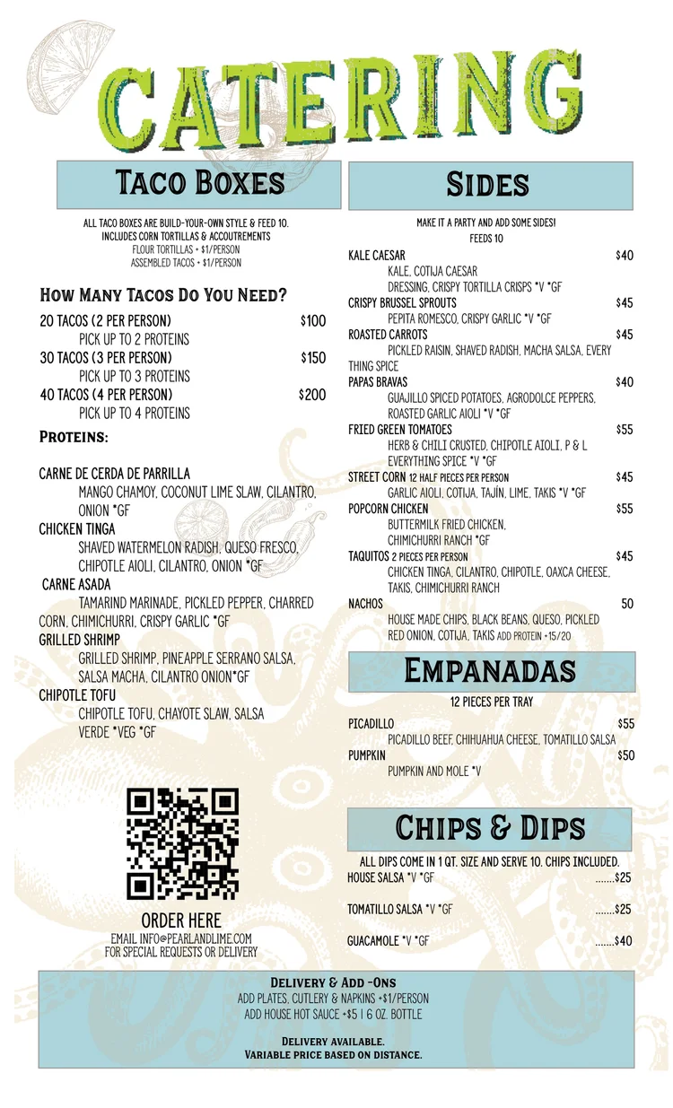 Catering — Menu