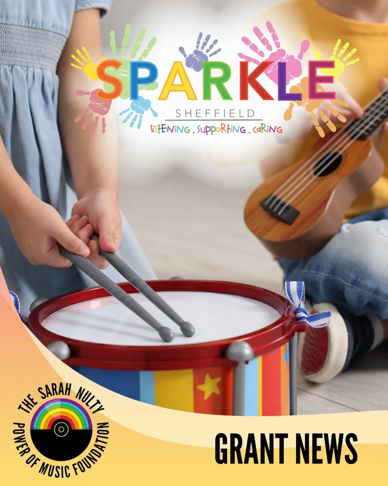 🎶 GRANT NEWS 🎶 At The Sarah Nulty Power of Music Foundation, we believe music should be accessible to everyone. That&rsquo;s why we&rsquo;re proud to have supported Sparkle Sheffield with a grant to bring sensory music sessions to their annual summ