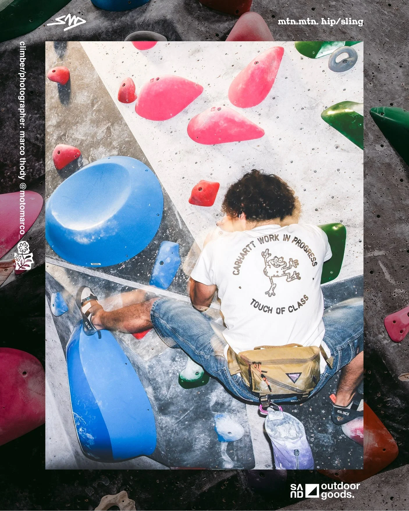 An everyday hip pack and sling. More available at sandoutdoor.com.
photographer/climber: @motomarco_