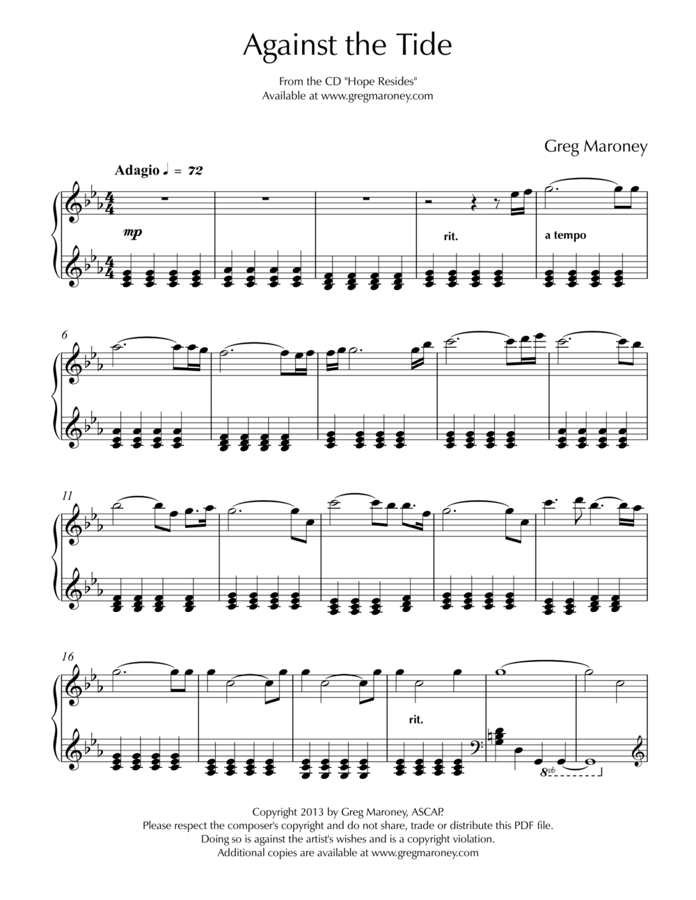 Air Anime Piano Sheet Music