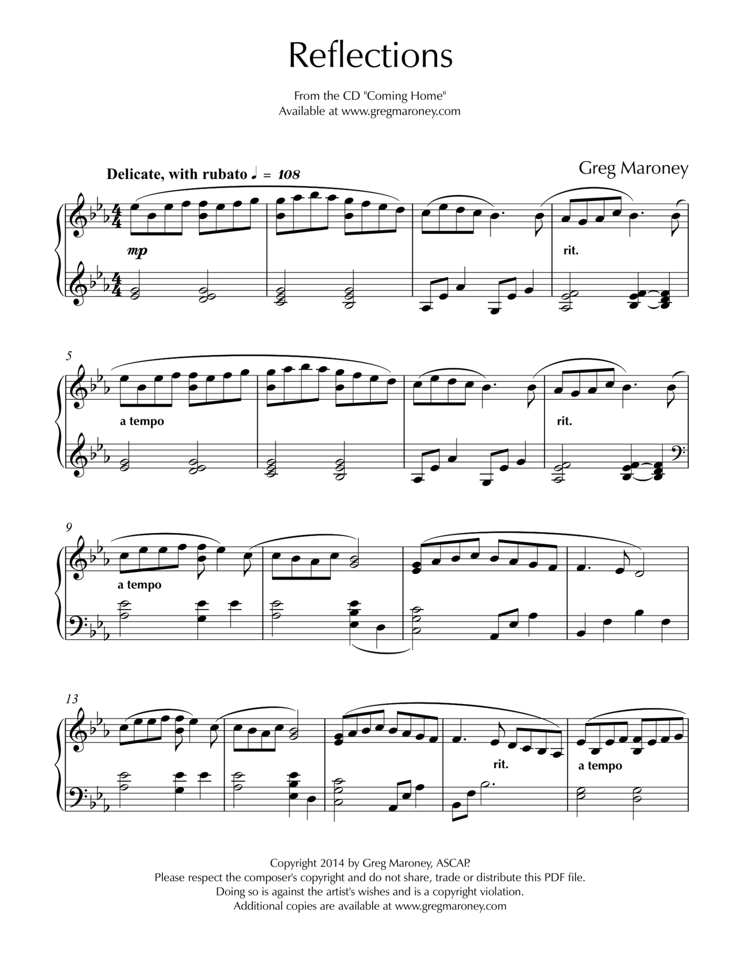 Reflections - Download Sheet Music PDF file