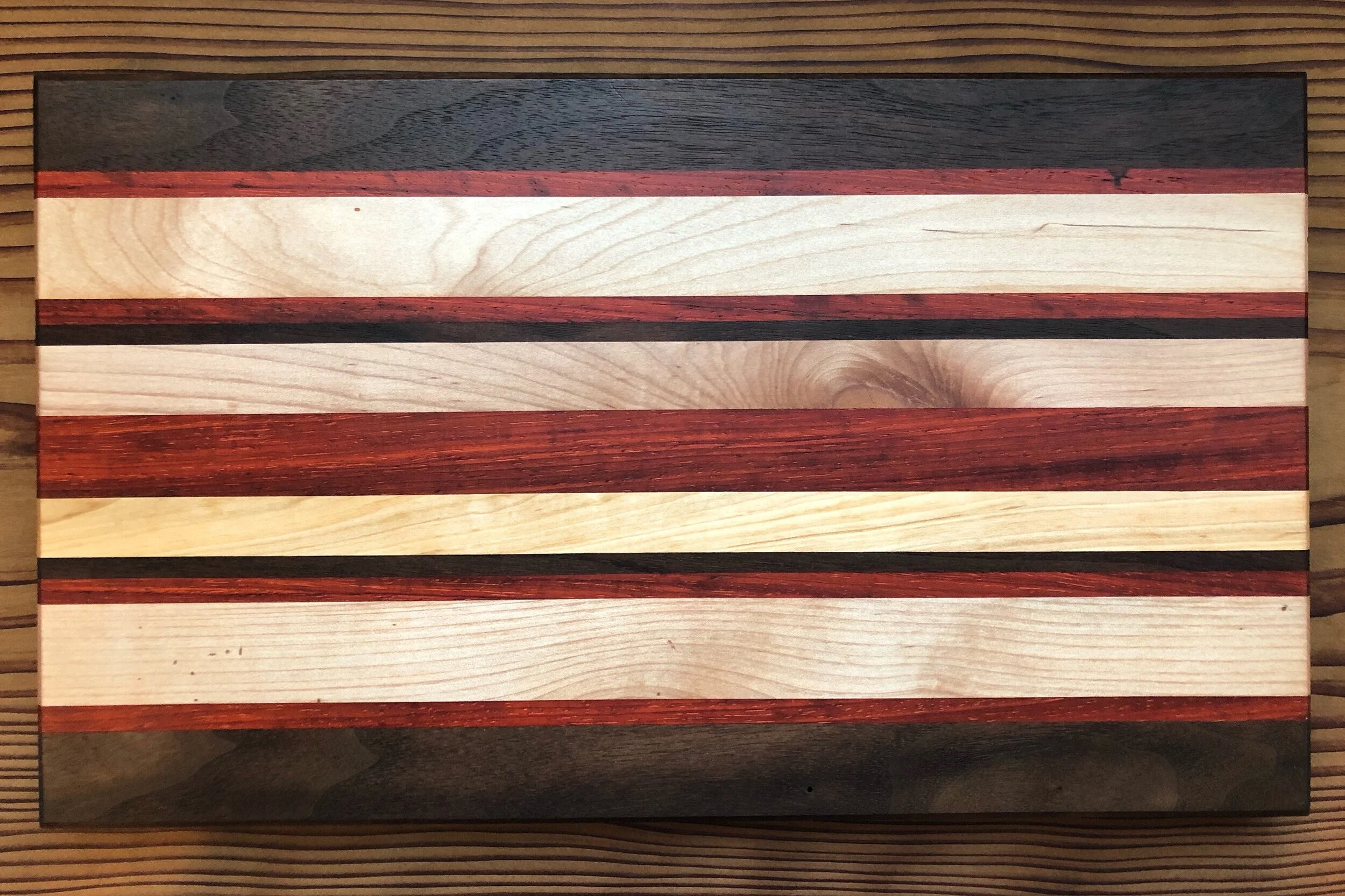 Sold ~ black walnut, maple, padauk