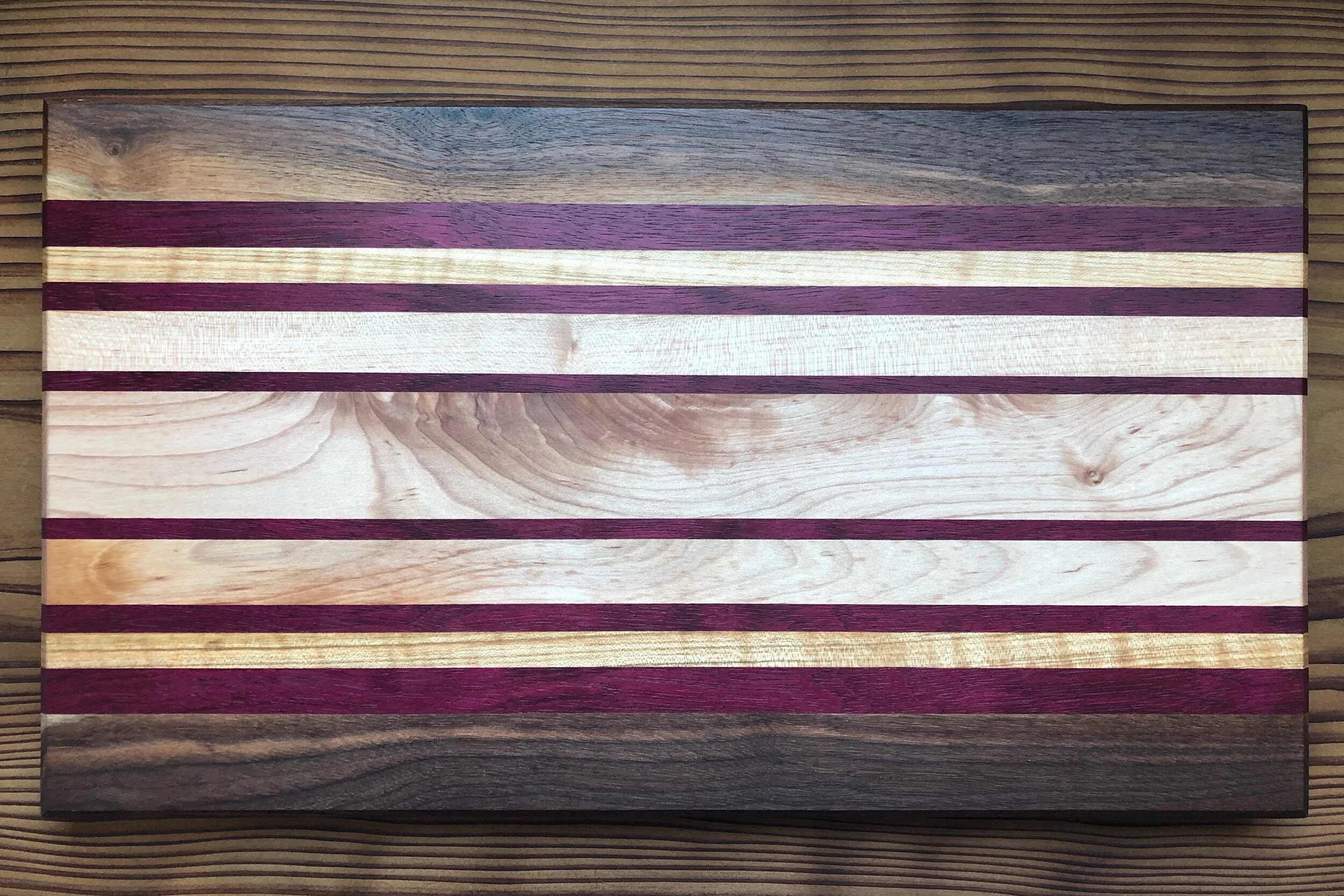 Sold ~ black walnut, maple, purple heart