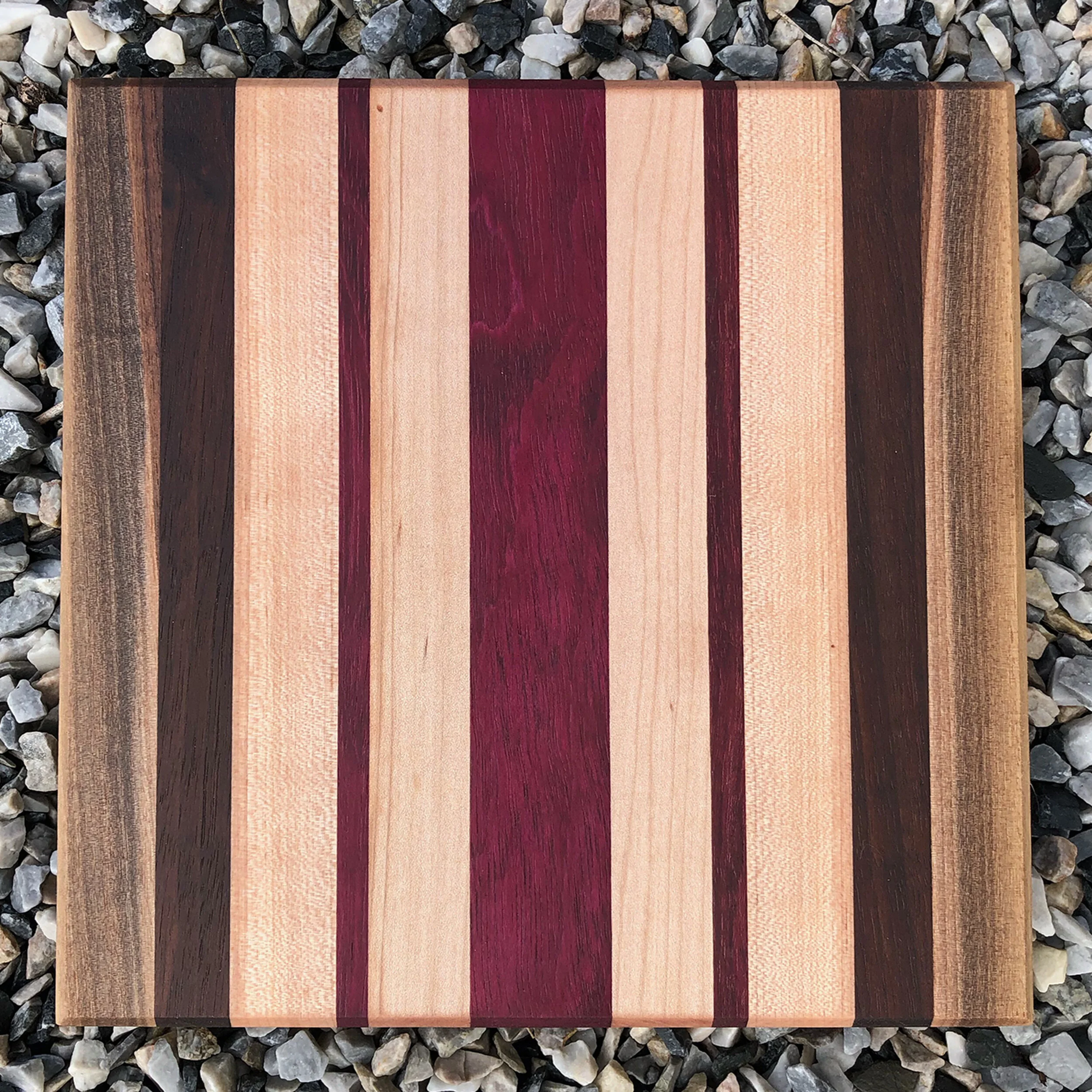 Sold-Trivet - walnut, maple, purple heart