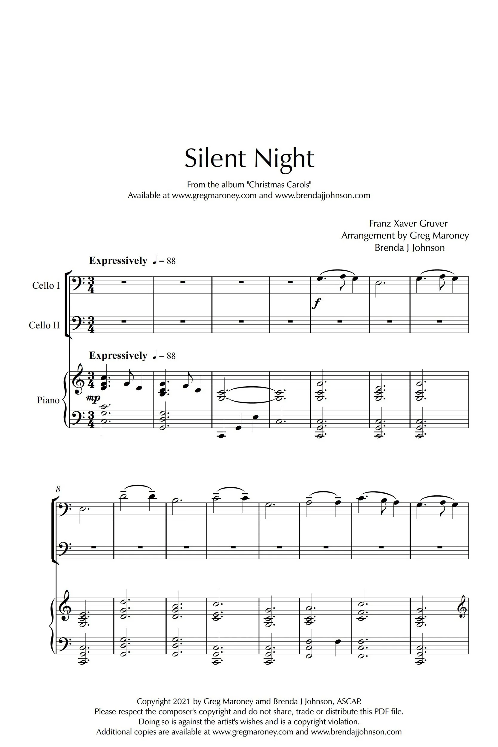 Silent Night - piano & cello