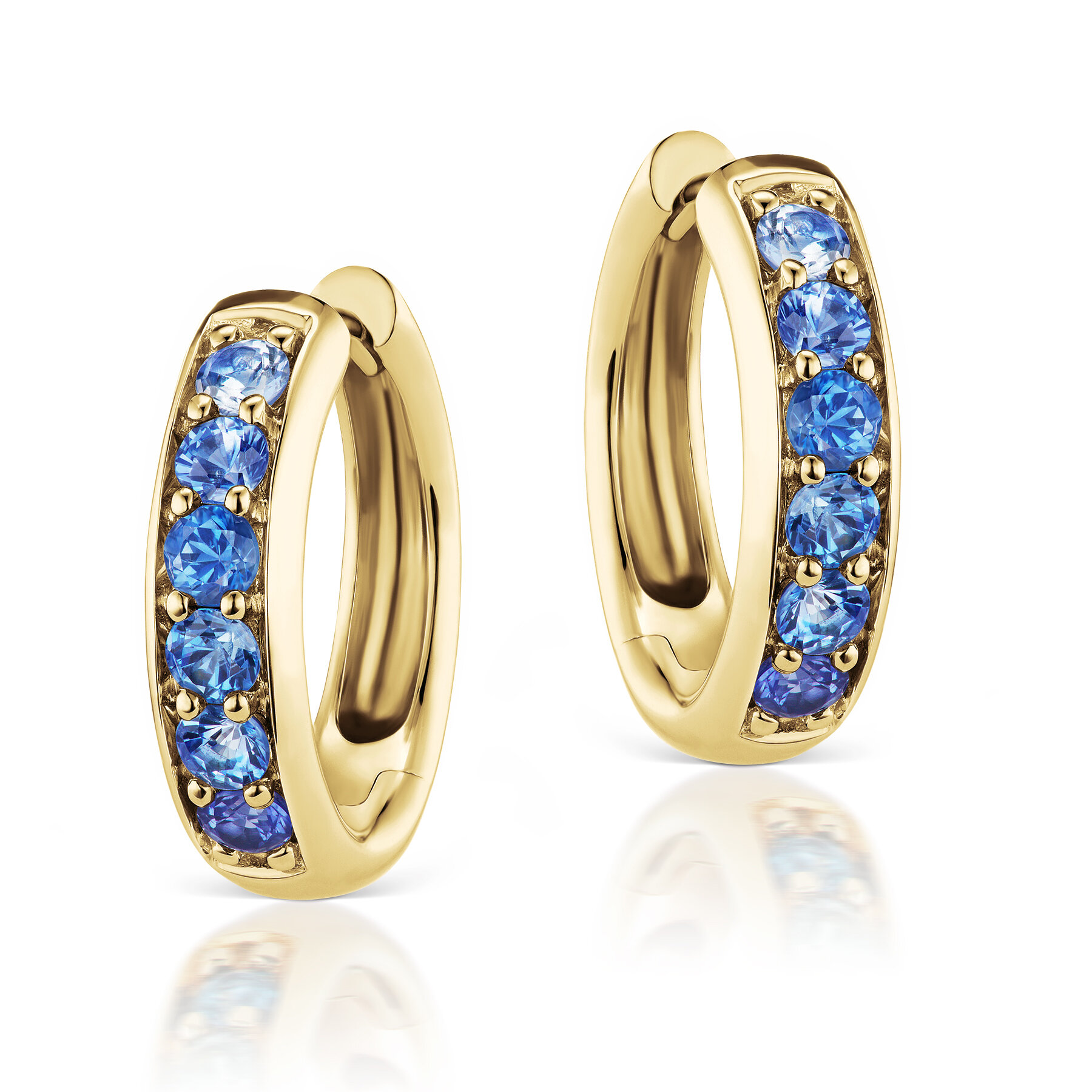 Cirque Classic Hoops Ombre Blue Sapphire — HAUSER'S JEWELERS