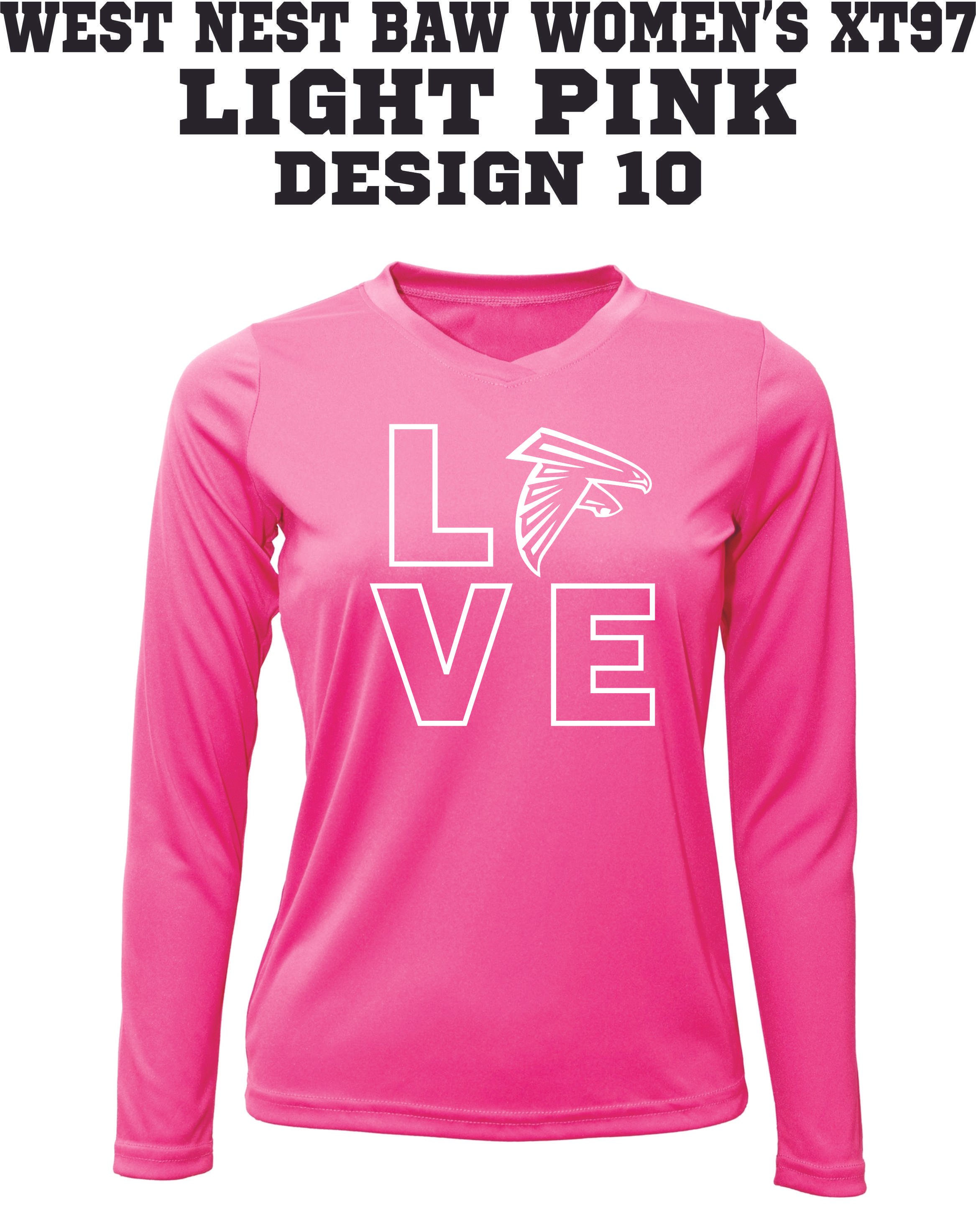 WEST NEST 2025 - BAW WOMEN'S XT97 LS FISHING SHIRTS -  LIGHT PINK DESIGN 10